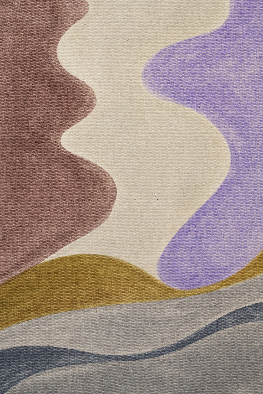 Vinna Begin, "Field Dance" (detail), 2023 (Pigment on canvas, 76 x 91,5 cm).