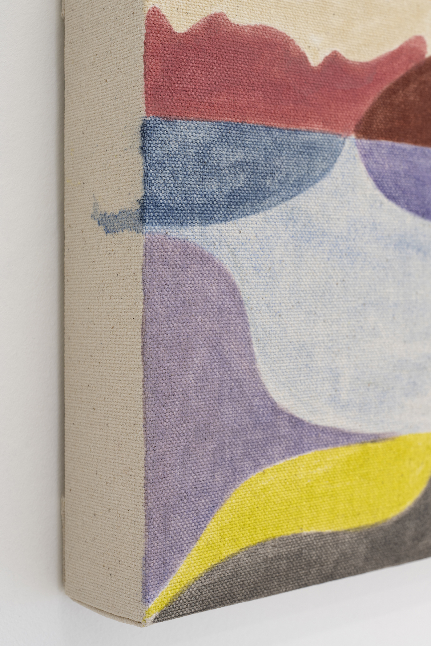 Vinna Begin, "Brace" (detail), 2023 (Pigment on canvas, 20 x 25,5 cm).