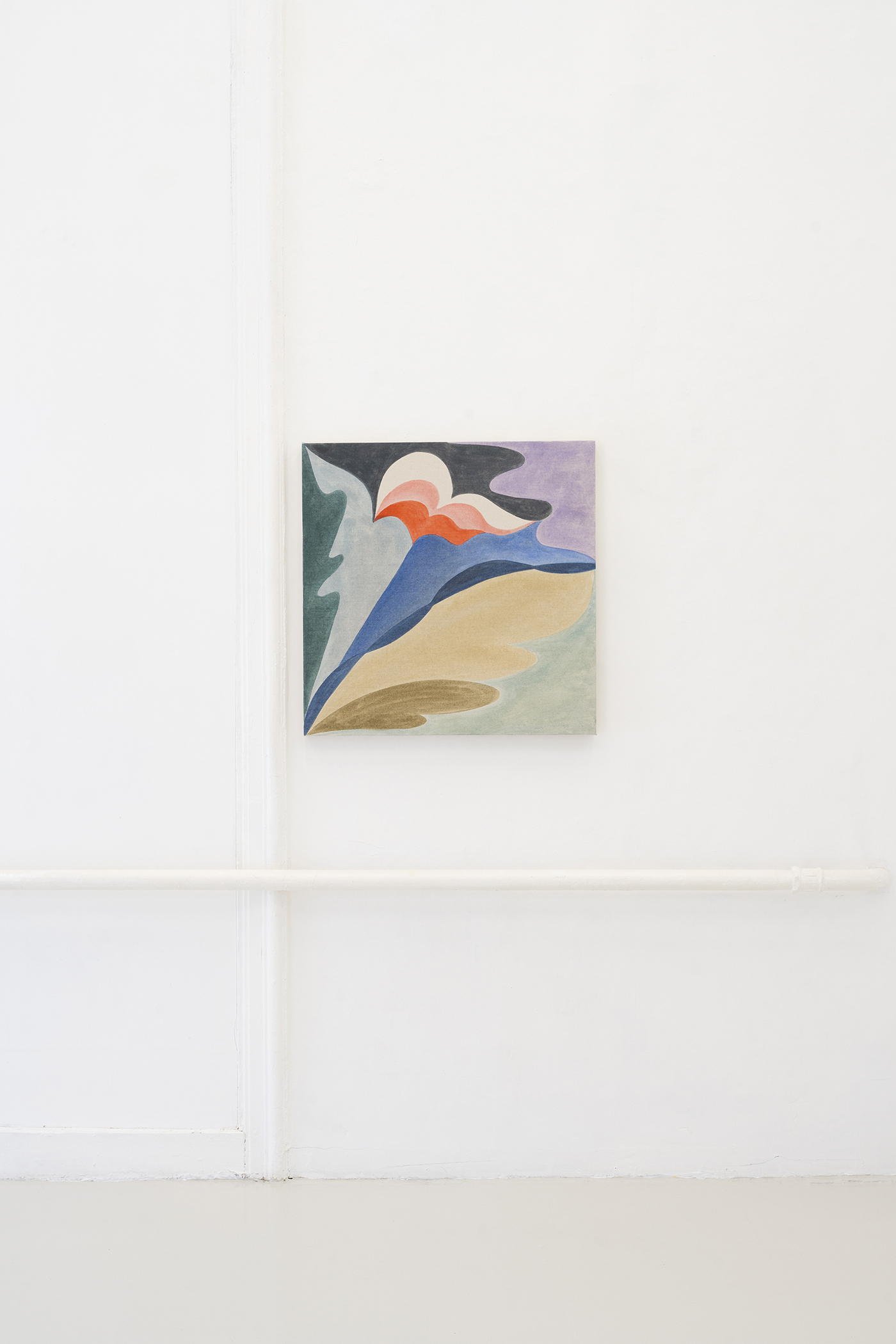 Vinna Begin, "Salutation", 2023 (Pigment on canvas, 61 x 61 cm).