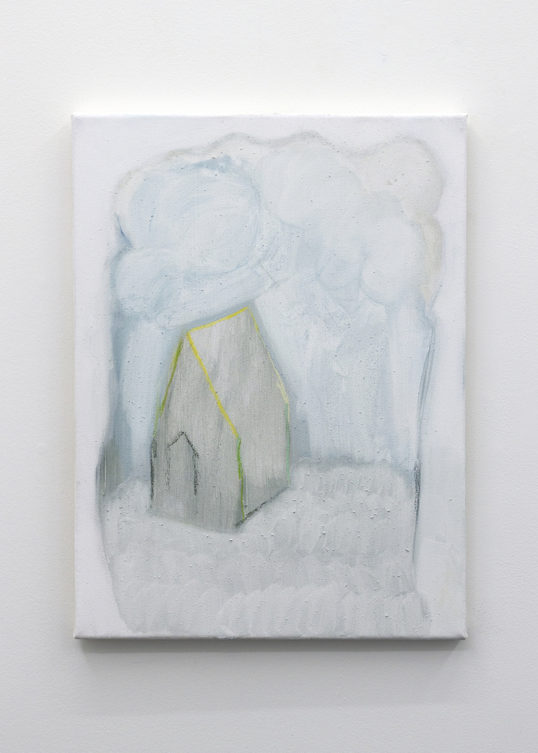 Miles Hendricks, Story, 2024, Pastel, coloured pencil and cotton base solution on cotton, 405 x 305mm