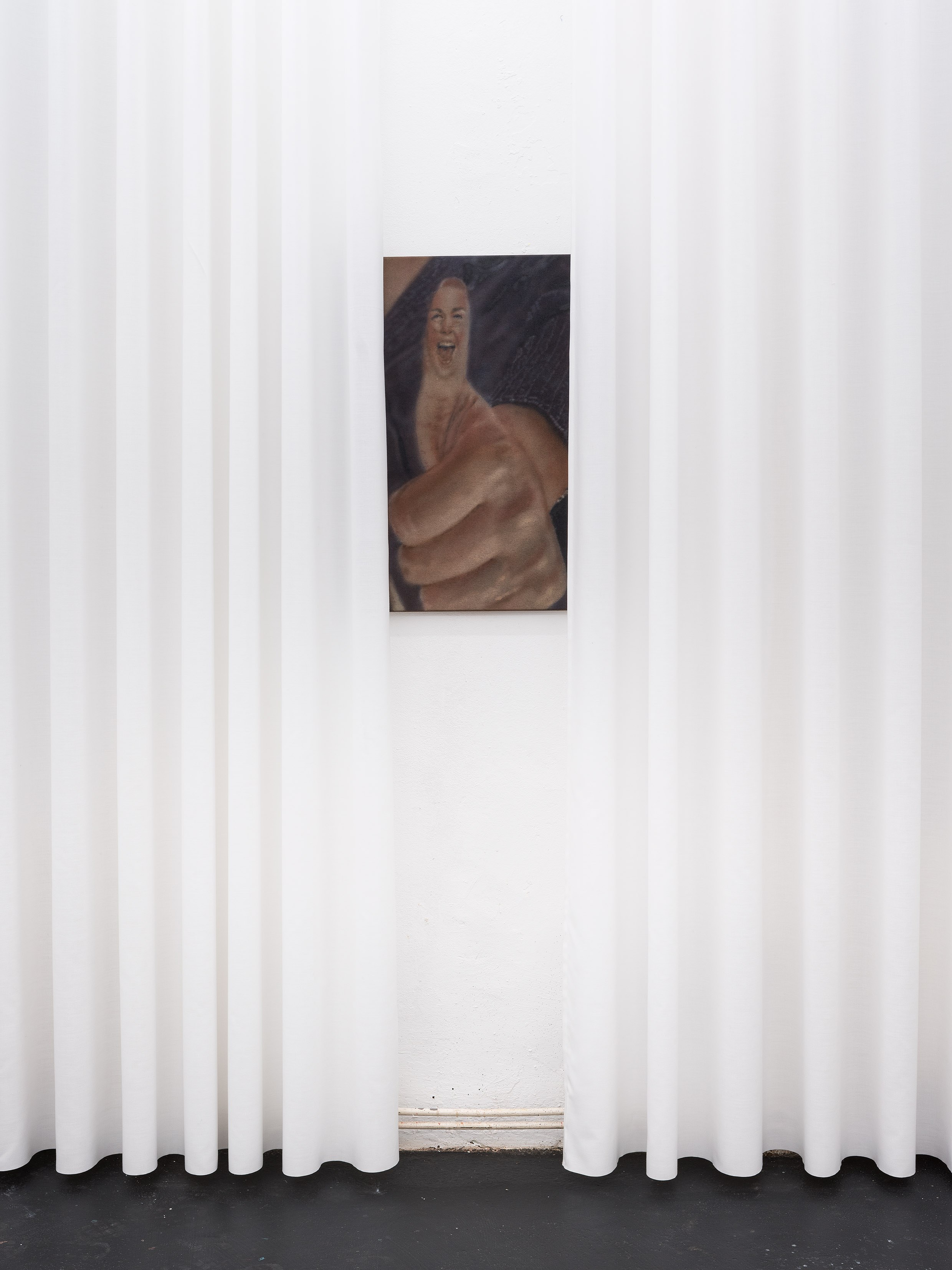 Sarah Fripon, sore thumb, acrylic on canvas, 2022, 73 x 50 x 2,5 cm