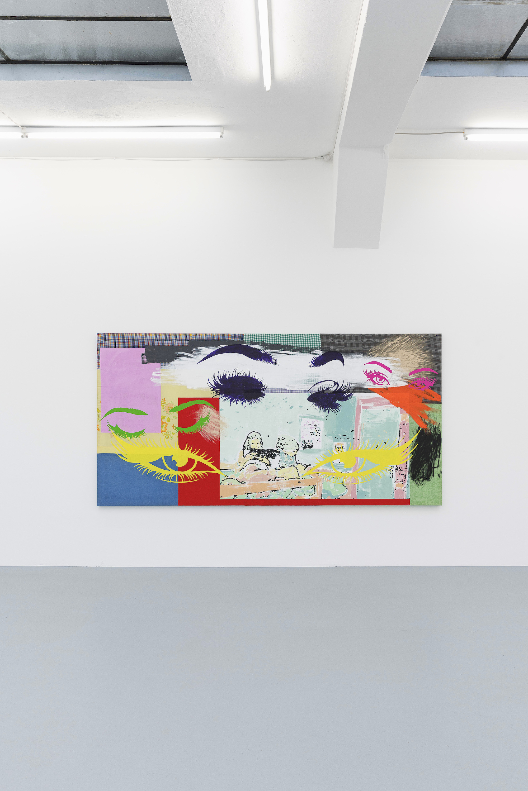 Angelique Heidler - Val de Marne 2000, 2023, acrylic on sewn textiles 300x150 cm (4)