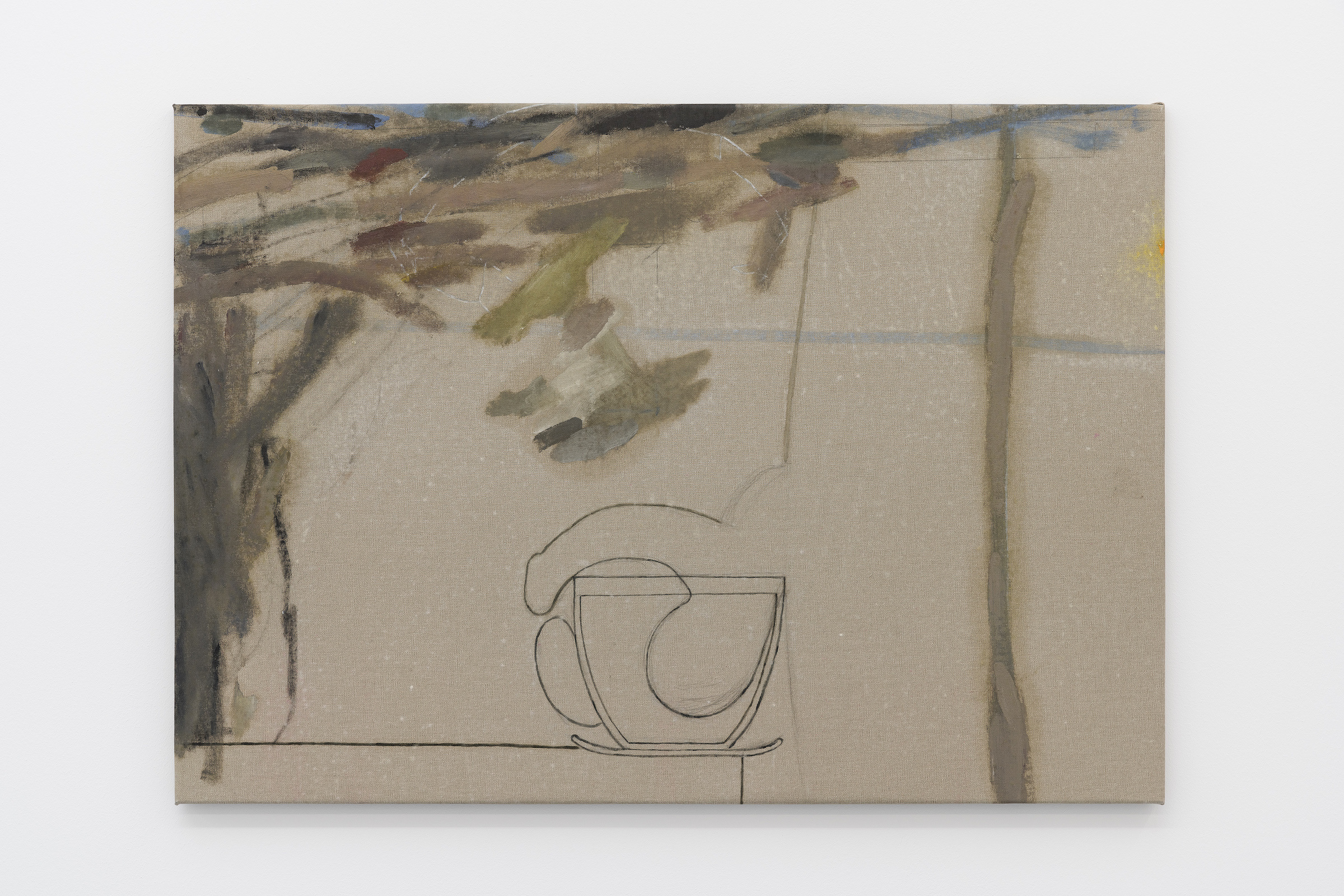 Sam Cottington - Air, 2024, oil and pencil on canvas 70x99 cm (1)