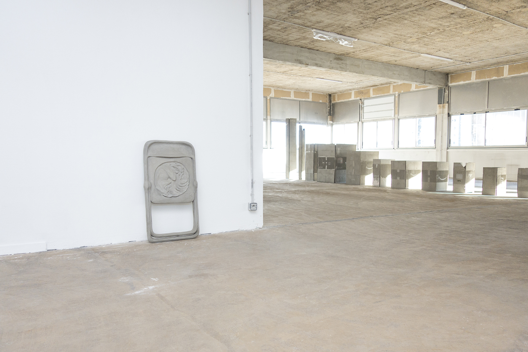 Exhibition view, Point de Fusion, 2023, Juan Gugger & Xolo Cuintle, Poush, Aubervilliers