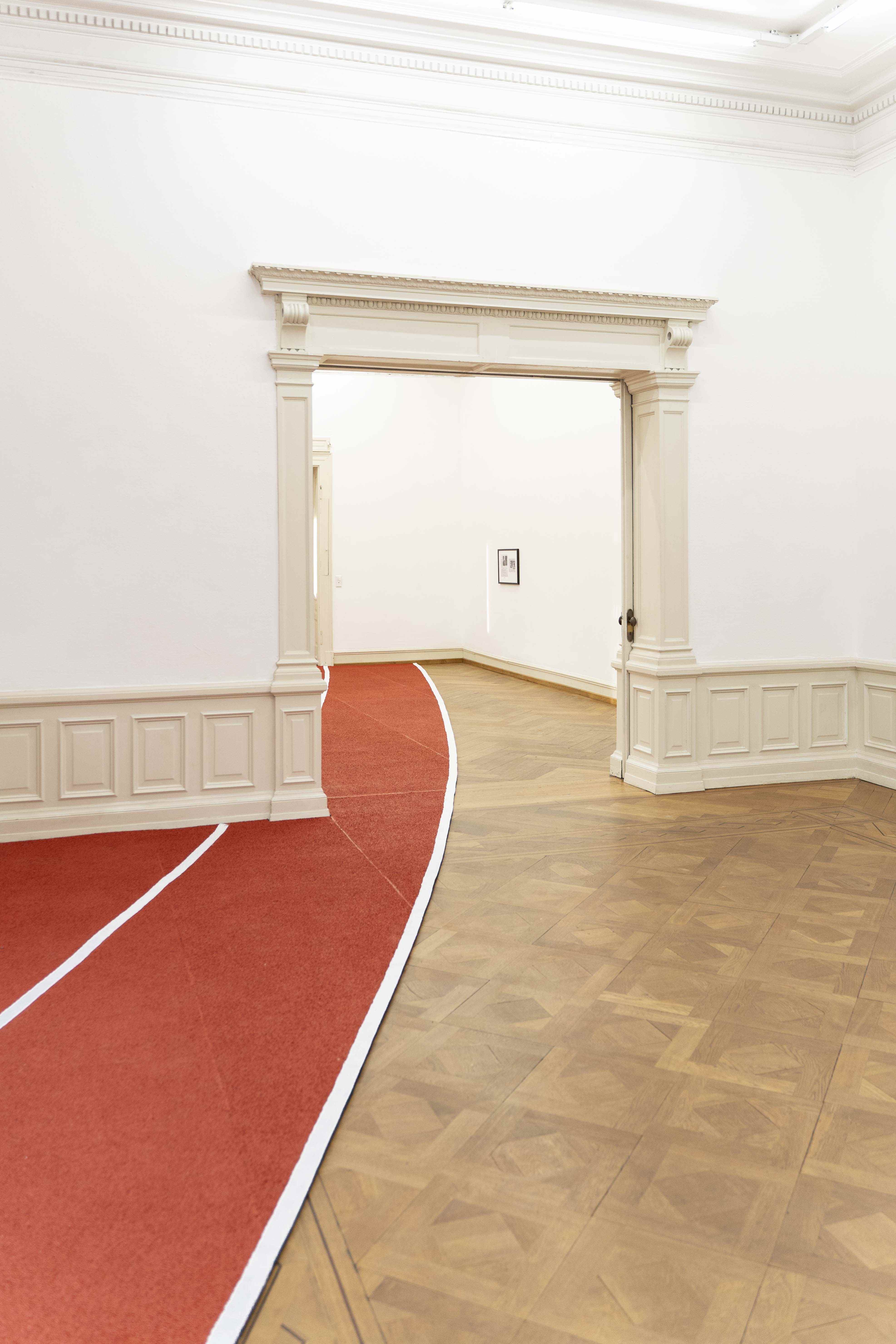 Exhibitionview, Laufbahn and Zeitungsartikel, Villa Merkel