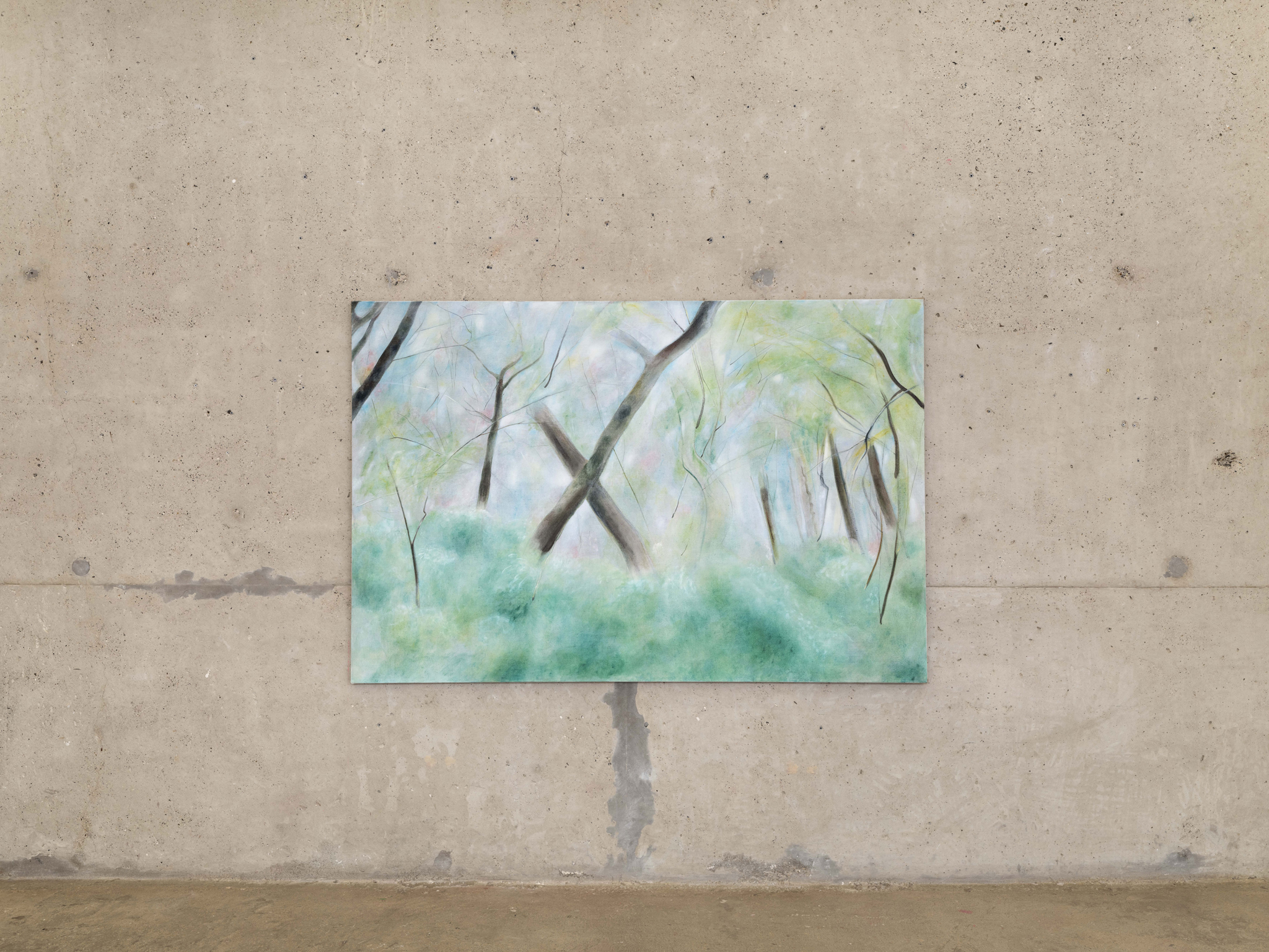 Nino Kapanadze, The cruellest month, 2023, Oil on linen, 130 × 195 cm. Courtesy of the artist and Crèvecœur, Paris. Photo: Martin Argyroglo