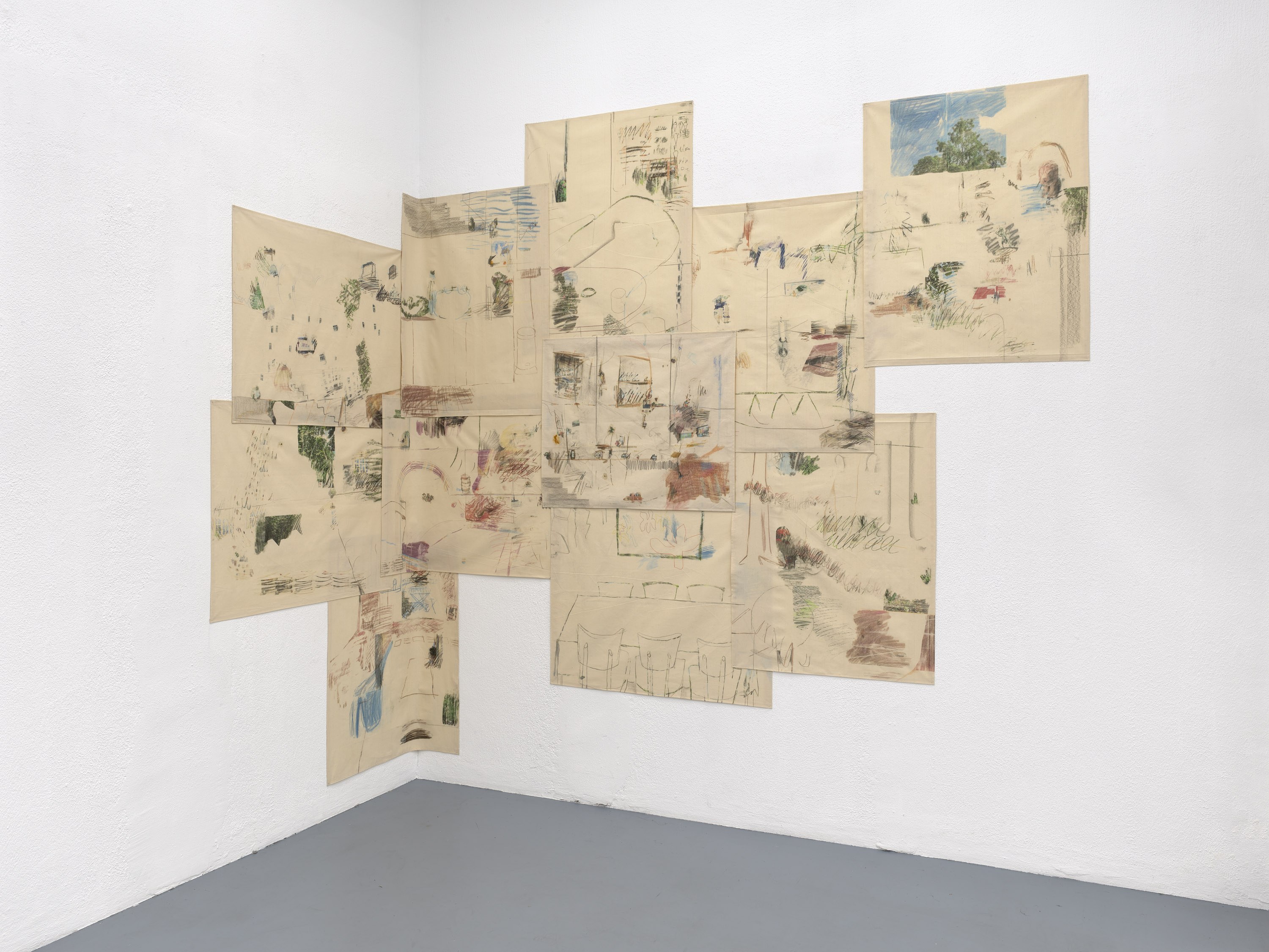Installation view Schaltjahr (Katharina Reinsbach), 2024, Galerie Mazzoli