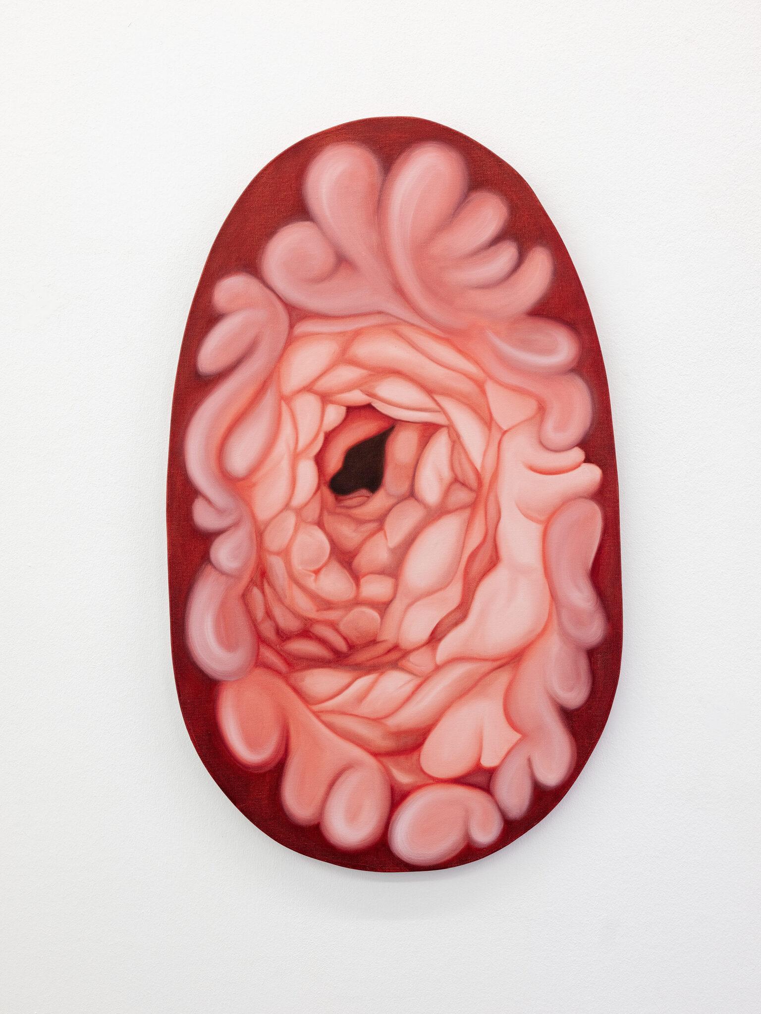 Marianne Vlaschits, Rose Portal, 2020 · Oil on linen · 83,3 × 50 × 2 cm · Unique