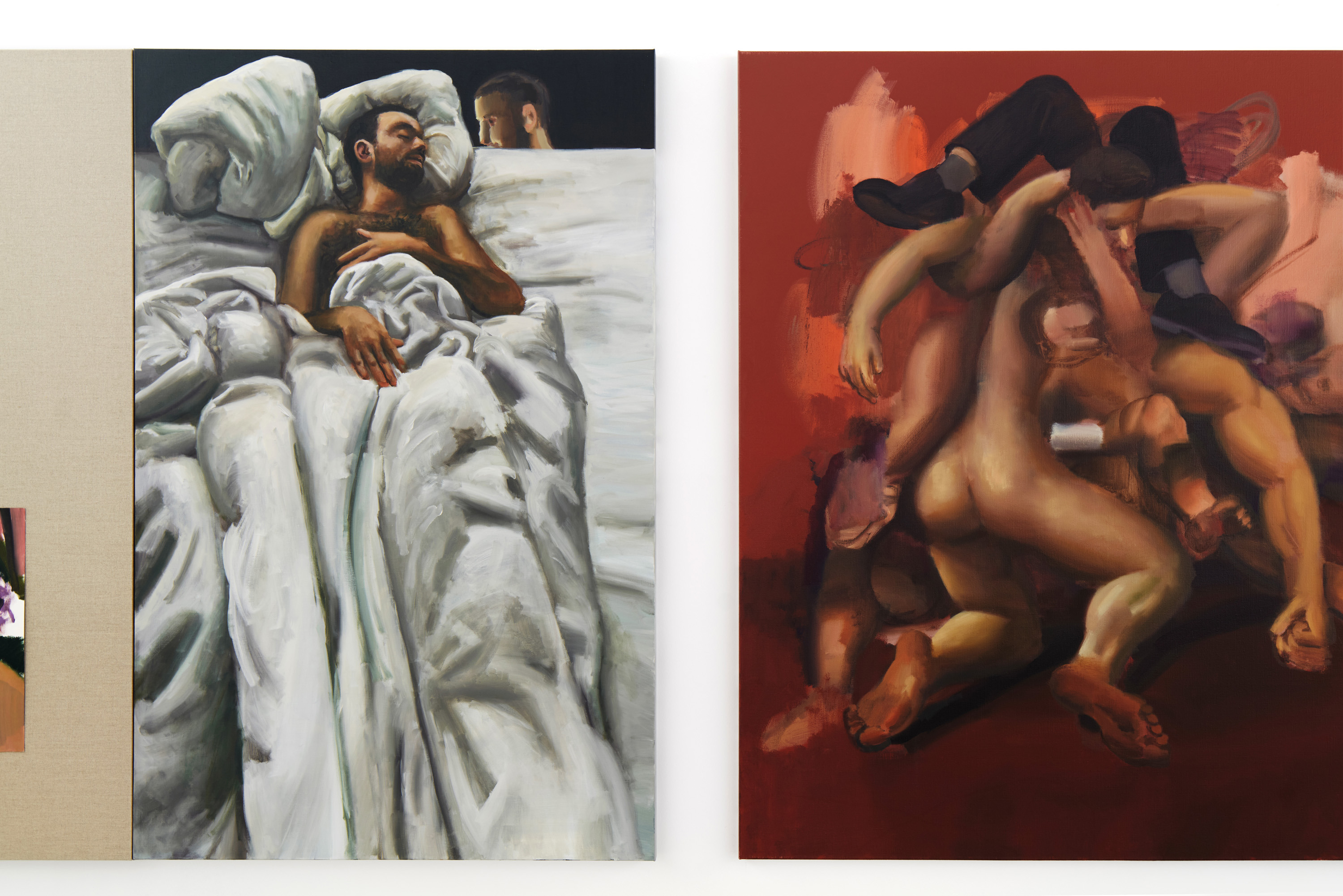 Left: „Sleeping Théo“, right: “Pile in a Room”