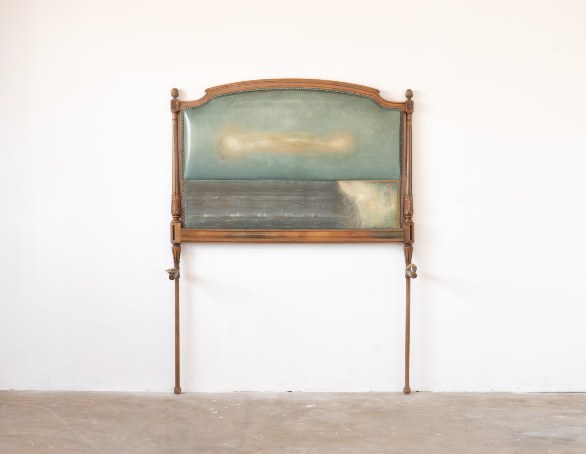 Sosthène Baran sans titre Oil and acrylic on bedhead 190 x 140 cm 2021