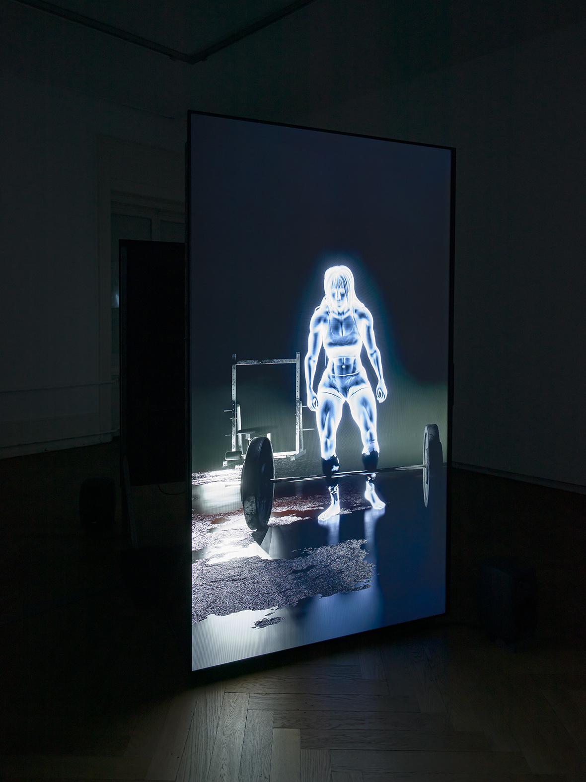 Milena Mihajlović, Race Me Through, 2023, Exhibition View “Of Bodies in Digital Life”, Kunsthaus Langenthal, 2024. Photo: Cedric Mussano, Courtesy of the artist.