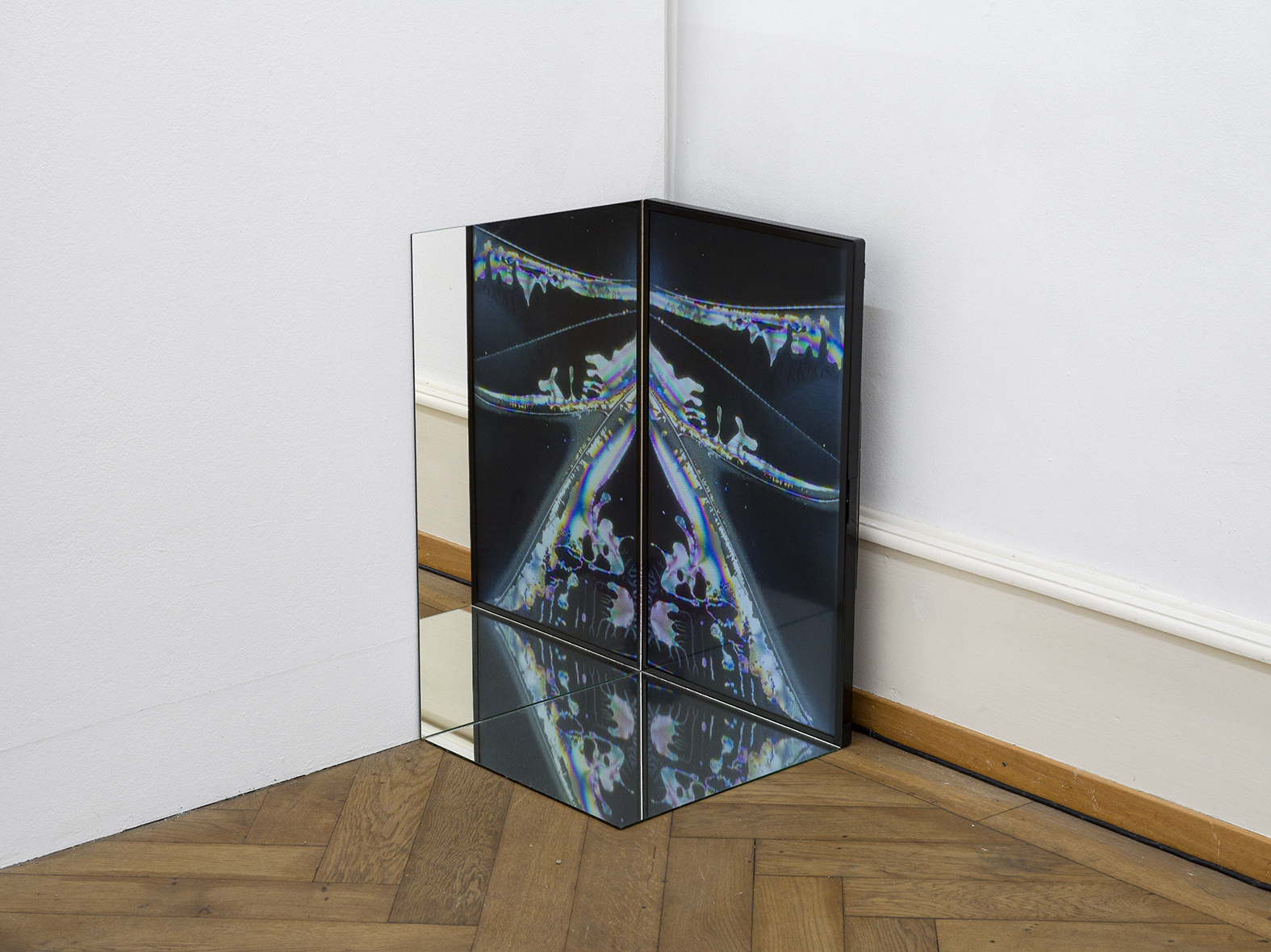 Thalles Piaget, Gleichzeitig zwei Zeiten, 2023, Exhibition View “Of Bodies in Digital Life”, Kunsthaus Langenthal, 2024. Photo: Cedric Mussano, Courtesy of the artist.