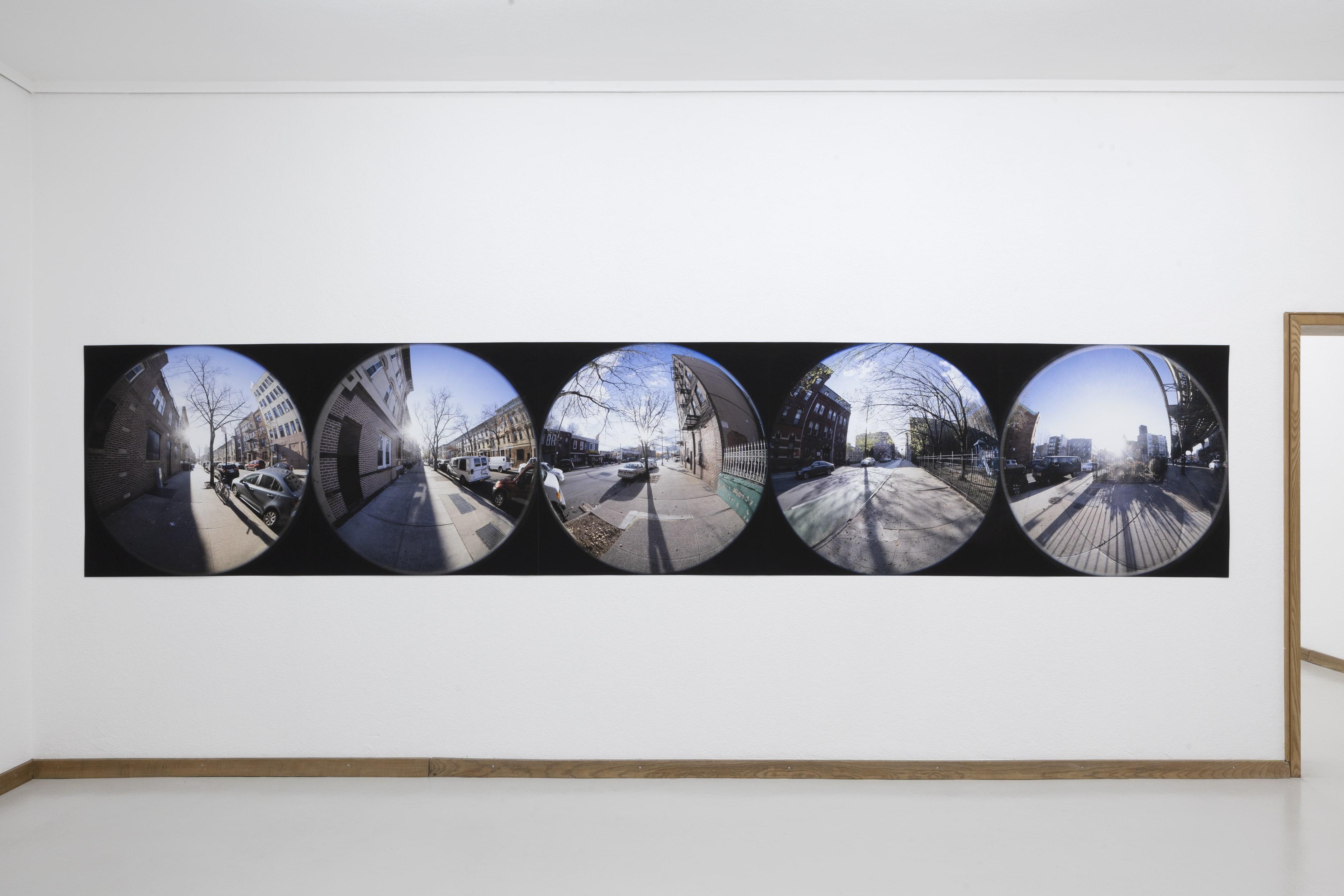 Emanuel Rossetti, "Sunset (1)", 2024. UltraChrome HDR ink on Enhanced Matte paper, mounted on linen, 110 x 550 cm. Emanuel Rossetti, "Stimmung", installation view, Kunsthaus Glarus, 2024