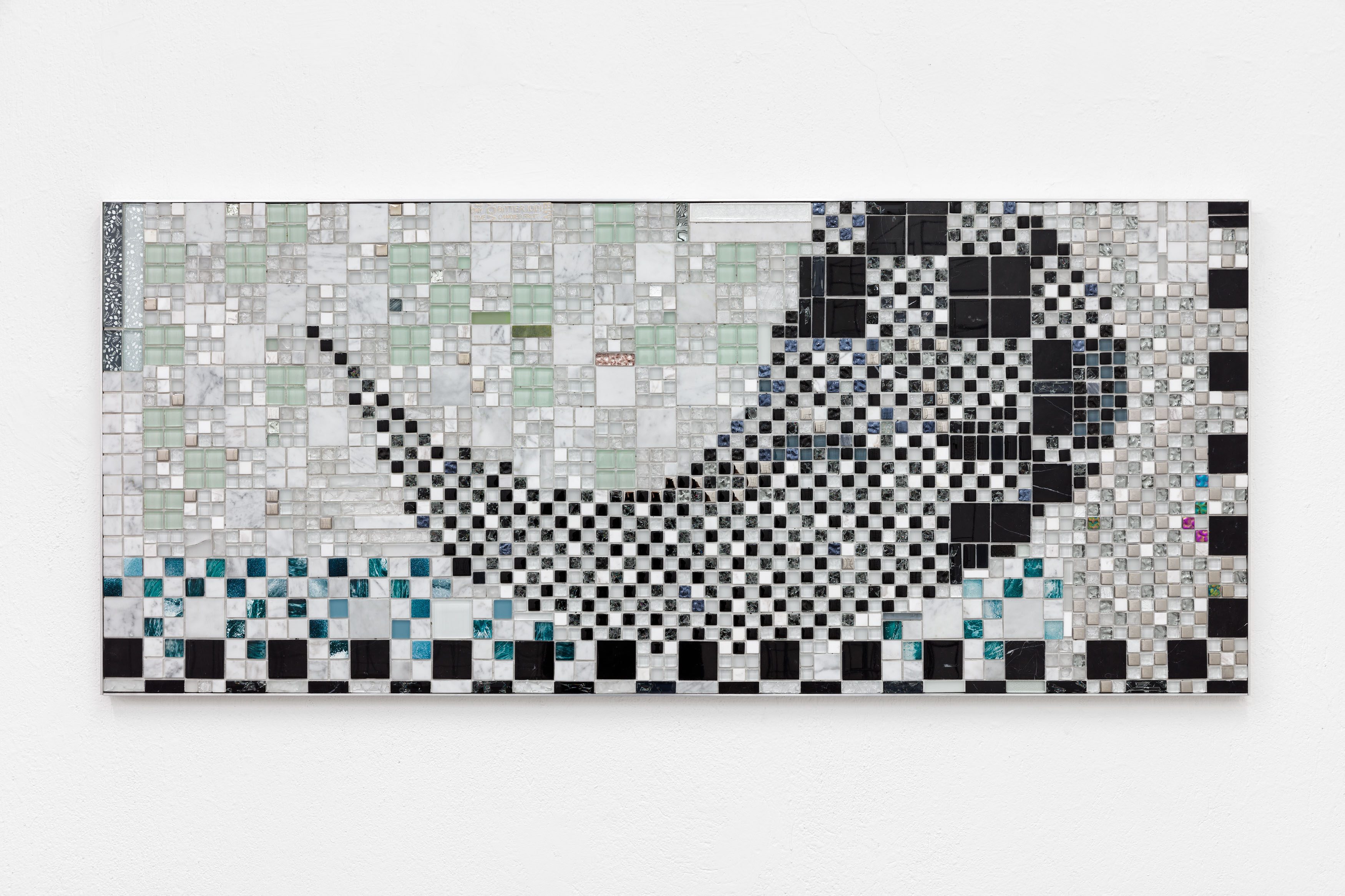 Sweet Tooth, 2024; mixed tiles, 61 x 140 x 3 cm