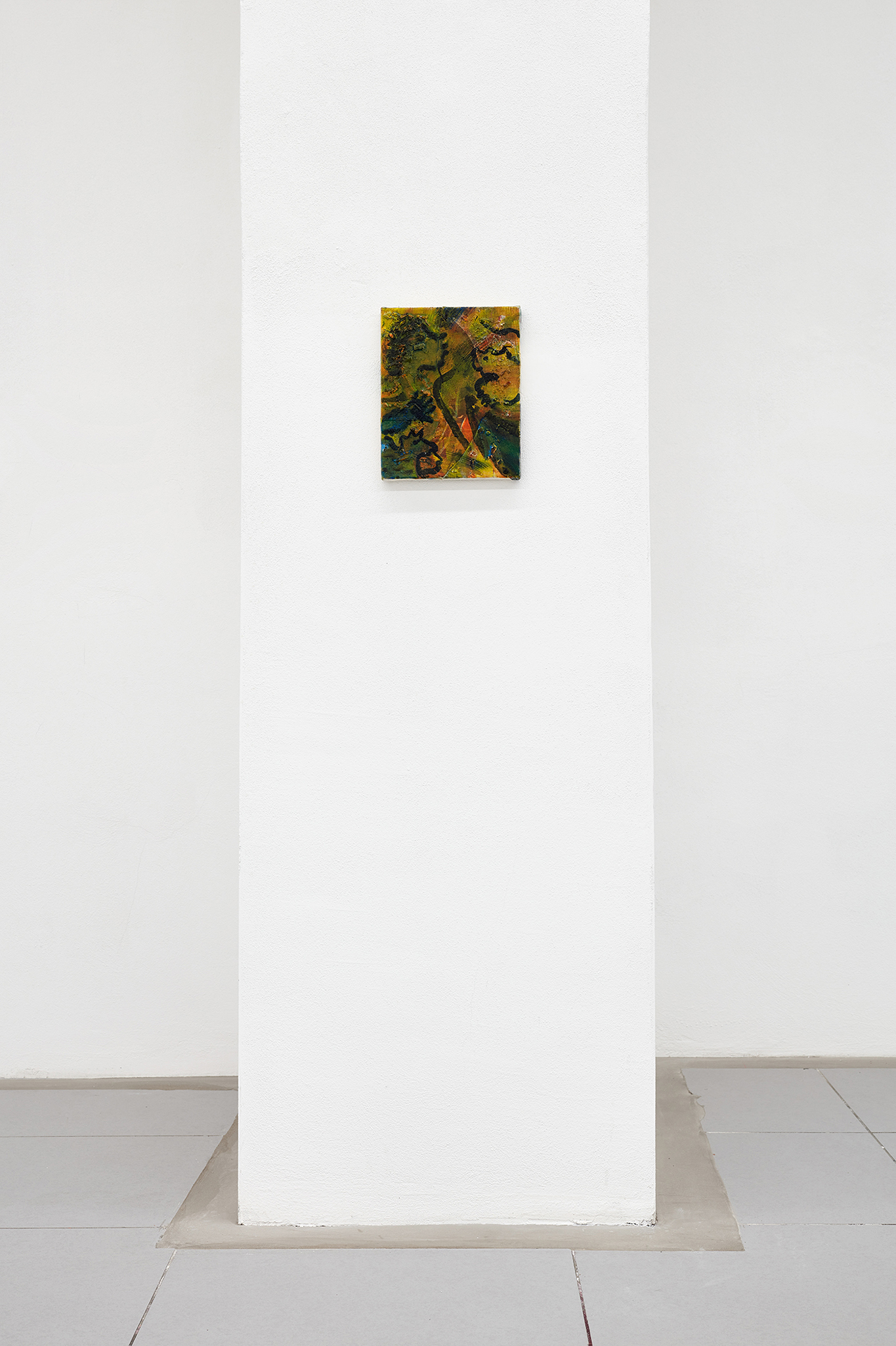 Anna Schachinger, "Klippe", 2023 (Oil and linen on linen, 27,5 x 22,3 cm).