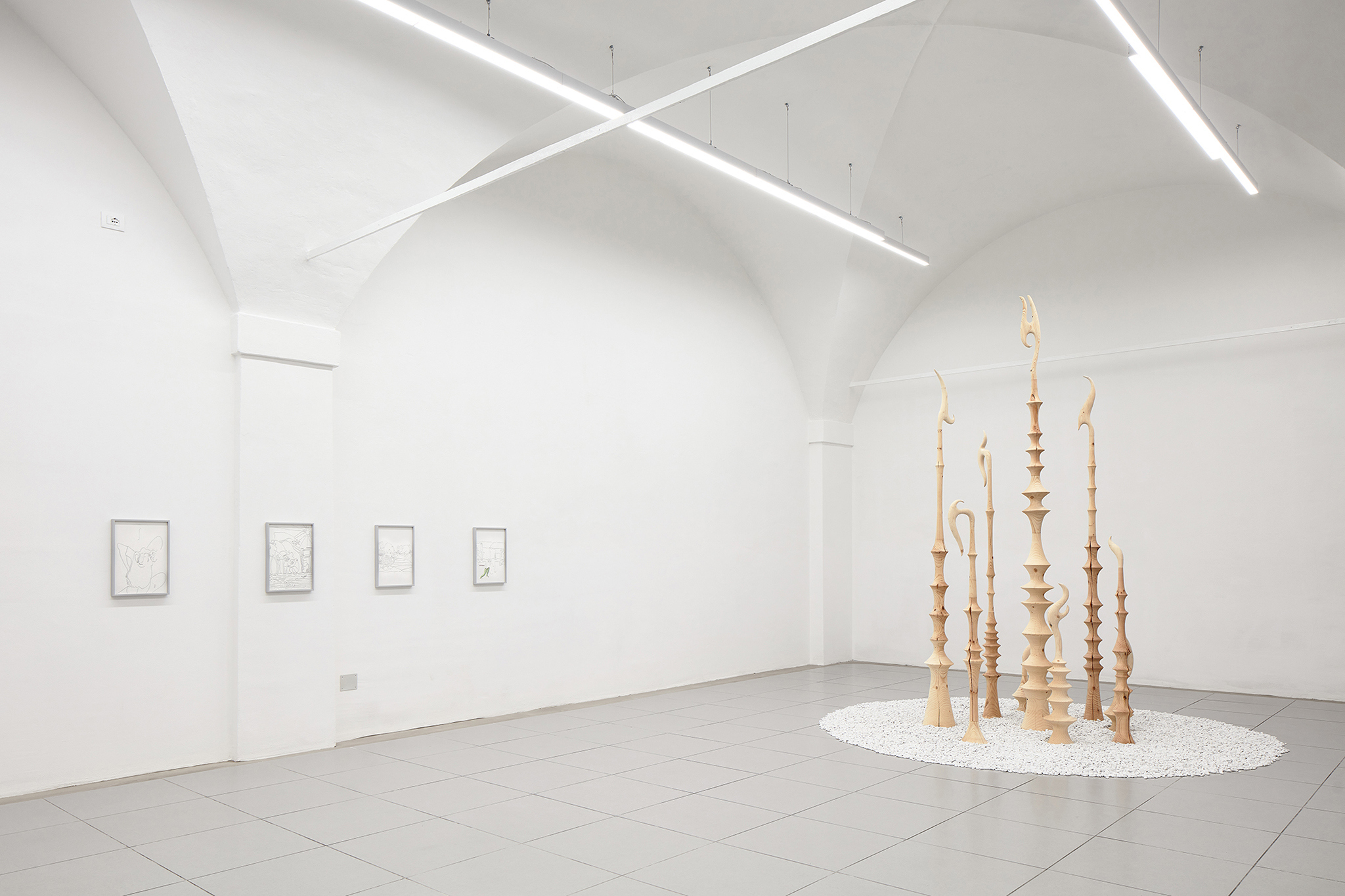 "Il Sorriso Degli Dèi" installation view. 