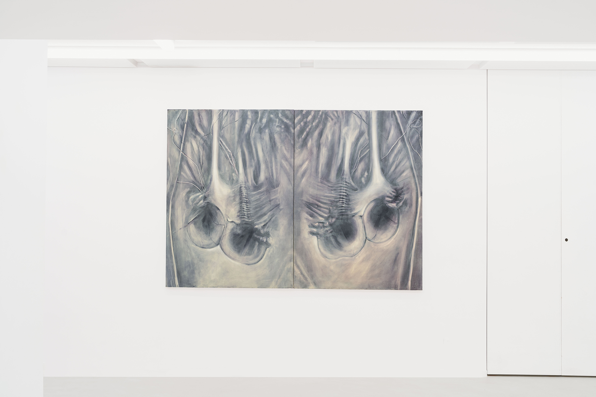 Autotomia 2023 oil on linen 140 x 100 cm each/ 140 x 200 cm (Diptych)