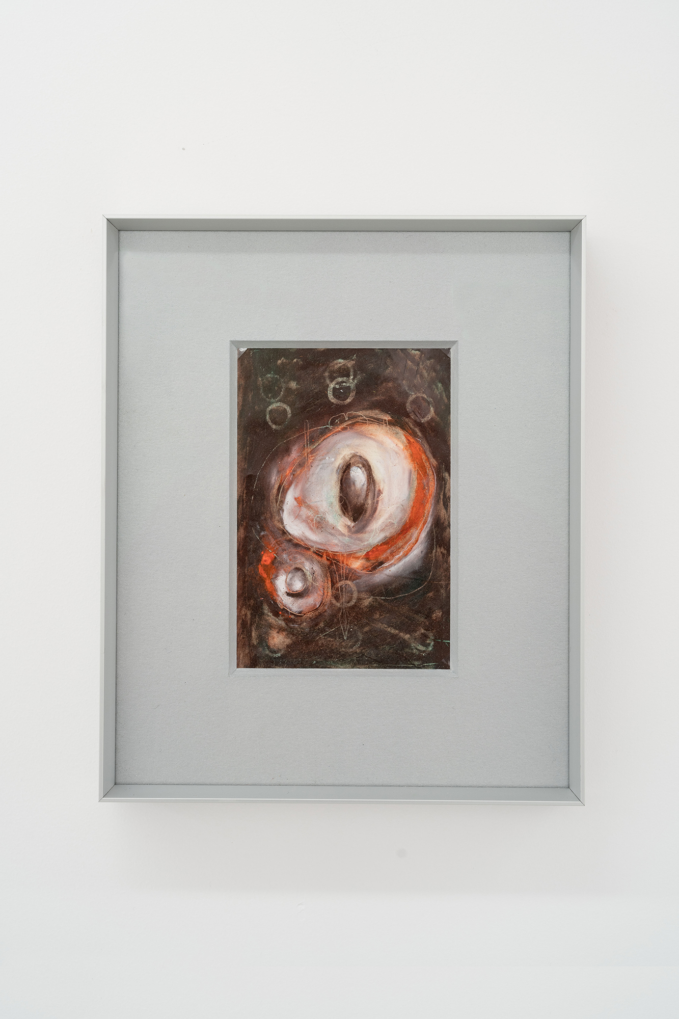 Untitled 2024 oil pastels on paper, alluminium frame 15 x 10 cm (unframed) 25,5 x 21 cm (framed)