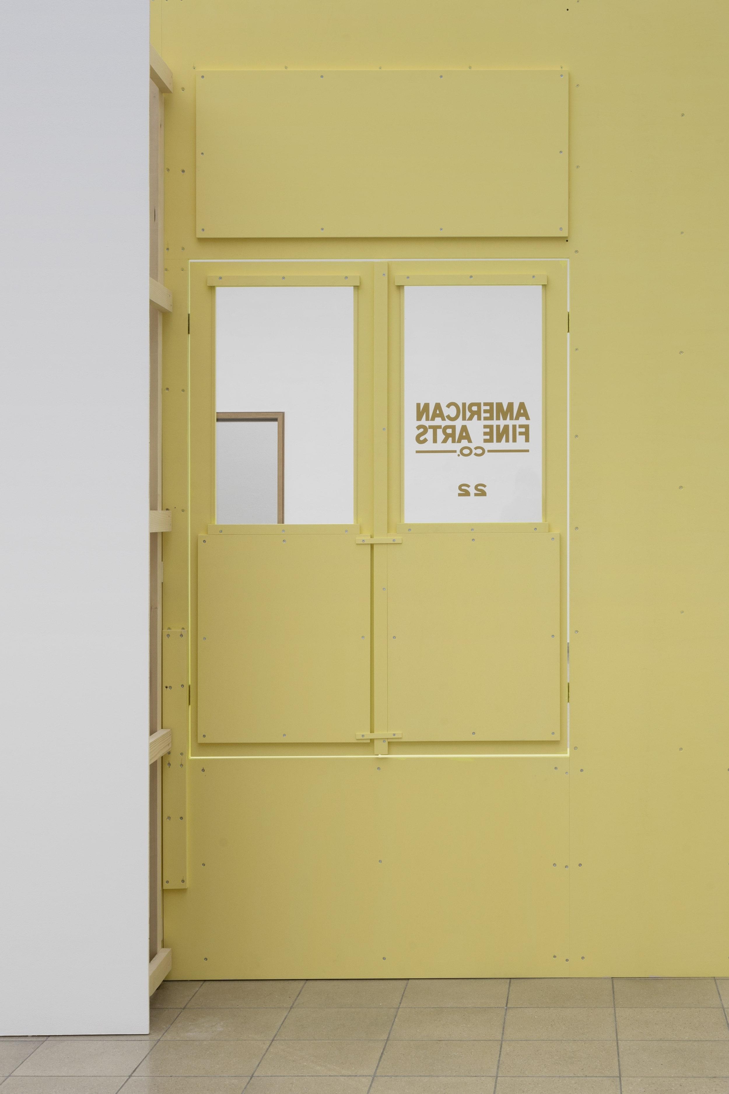 Megan Francis Sullivan, "Study of a facade, American Fine Arts at 22 Wooster Street, New York, circa 2002", detail, 2024. Megan Francis Sullivan, "Wolkenstudie", installation view, Kunsthaus Glarus, 2024