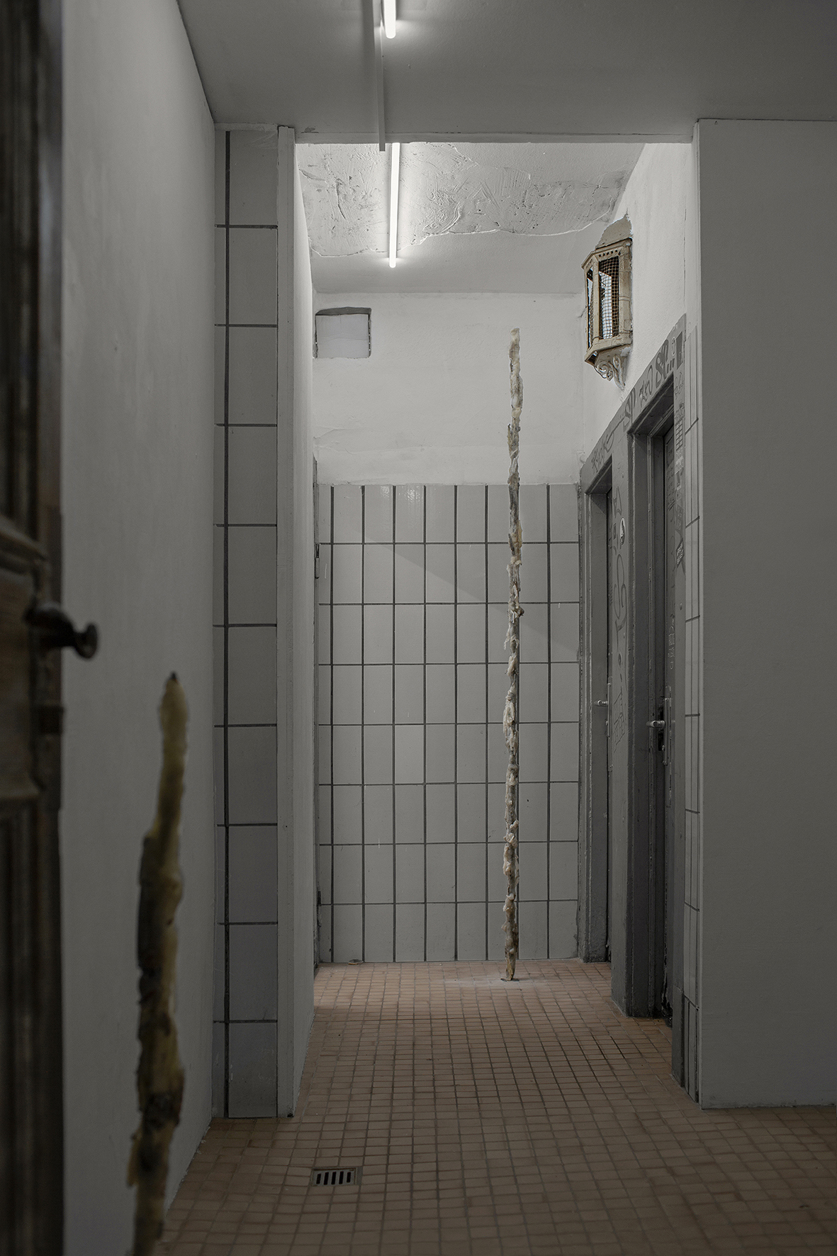 Intention Ghosts (retitled), 2021/24, series, candle remnants, wax, armatures, various materials, dimensions variable
