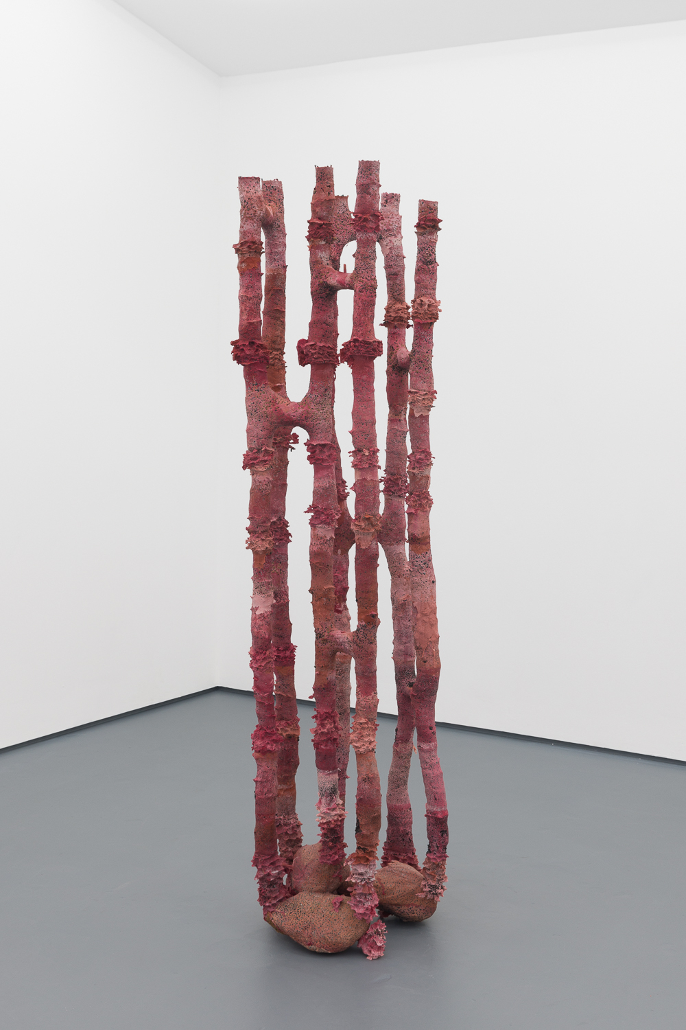 Andrew Sabin, One Another with Each Other, 2024 Pigmented polyurethane with aggregate 169 x 48 x 42 cm
