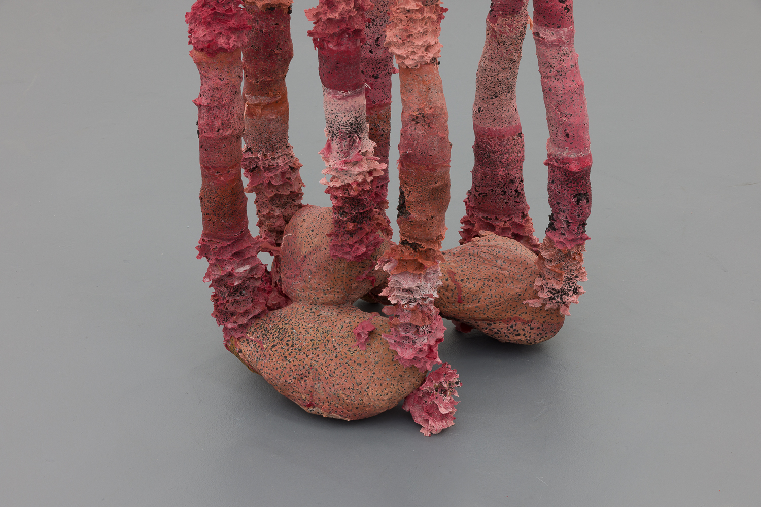 Andrew Sabin, One Another with Each Other, 2024 Pigmented polyurethane with aggregate 169 x 48 x 42 cm