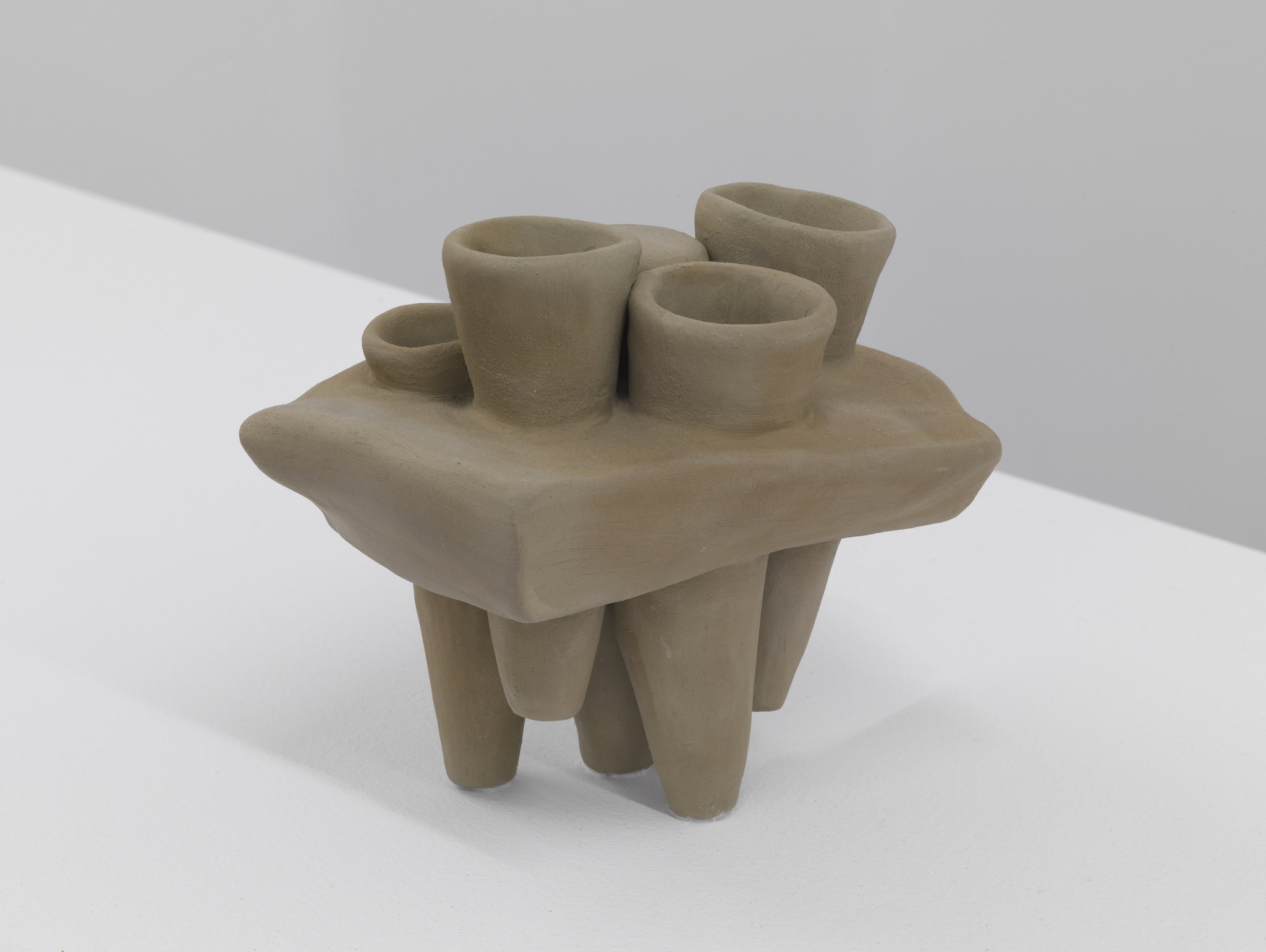 Paky Vlassopoulou, Fear totem, 2024, Unfired clay, 11.5 x 12.5 x 10 cm, Unique, courtesy the artist and Callirrhoë, Athens, image © Stathis Mamalakis 2024