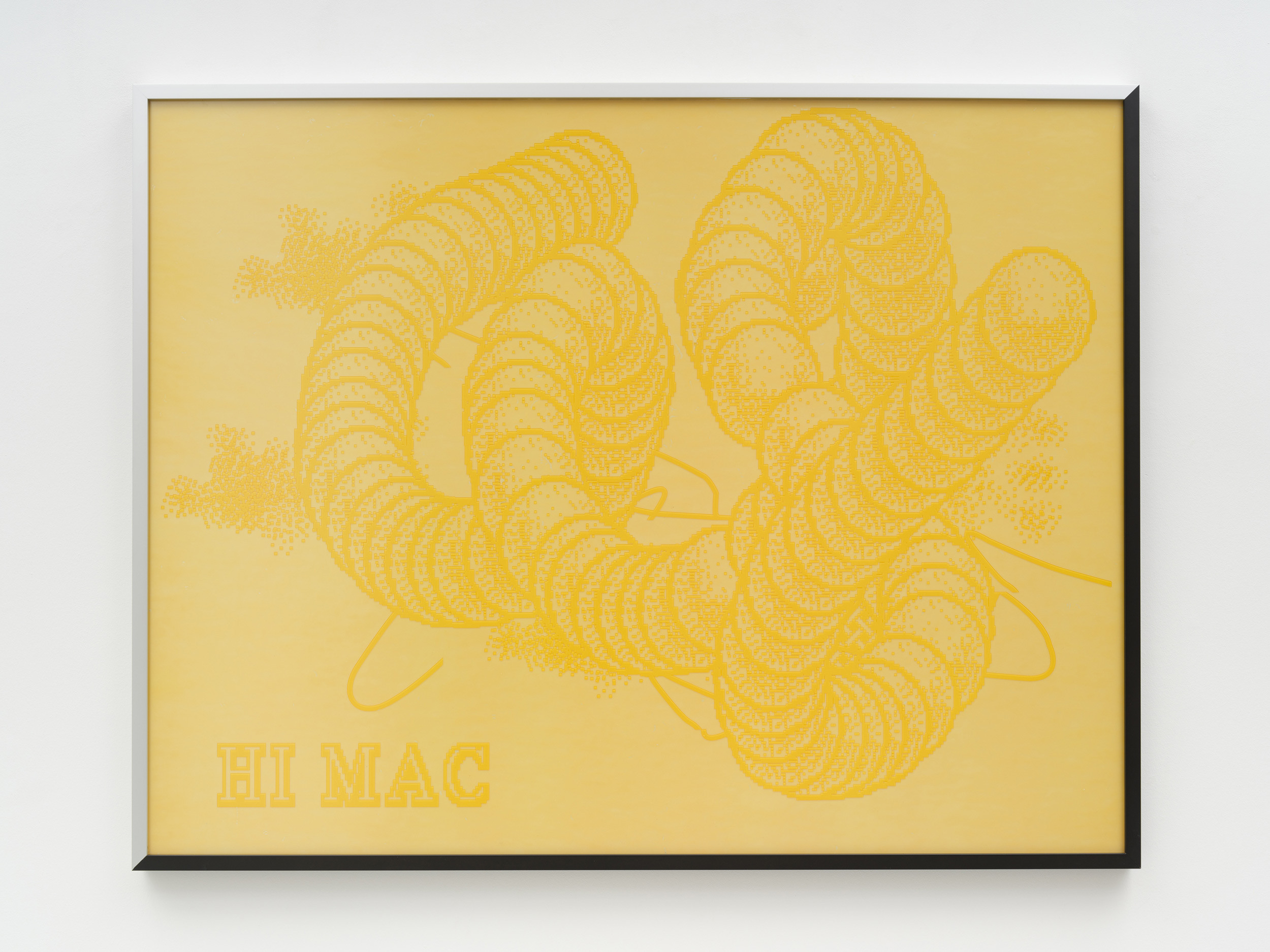 Constant Dullaart, HI MAC yellow, 2014, Photopolymer plate, 125,5 x 162 cm