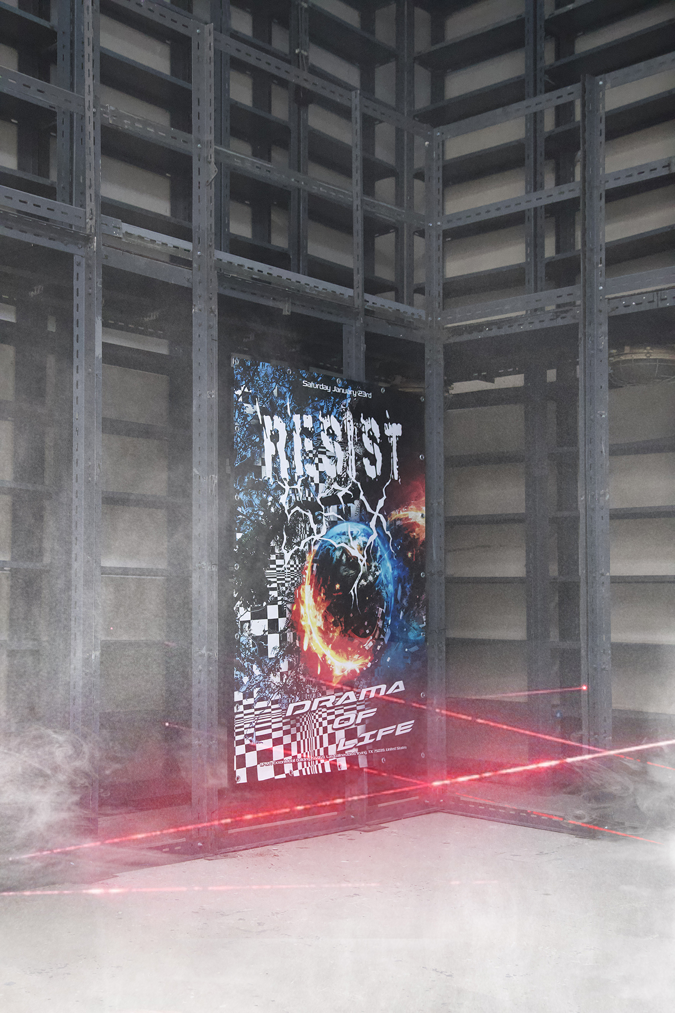 Anne De Vries, In Control- Resist Drama Of Life, UV print on vinyl, 2023