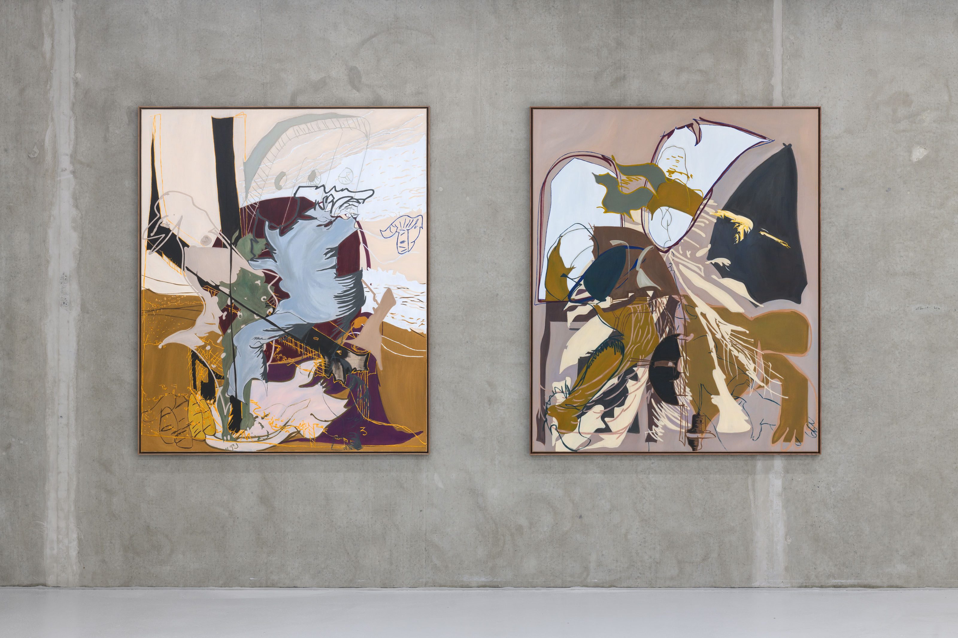 Lisa Jo, Lost Horizon (2024) and Blindspot (2024), installation view at Galerie Molitor 