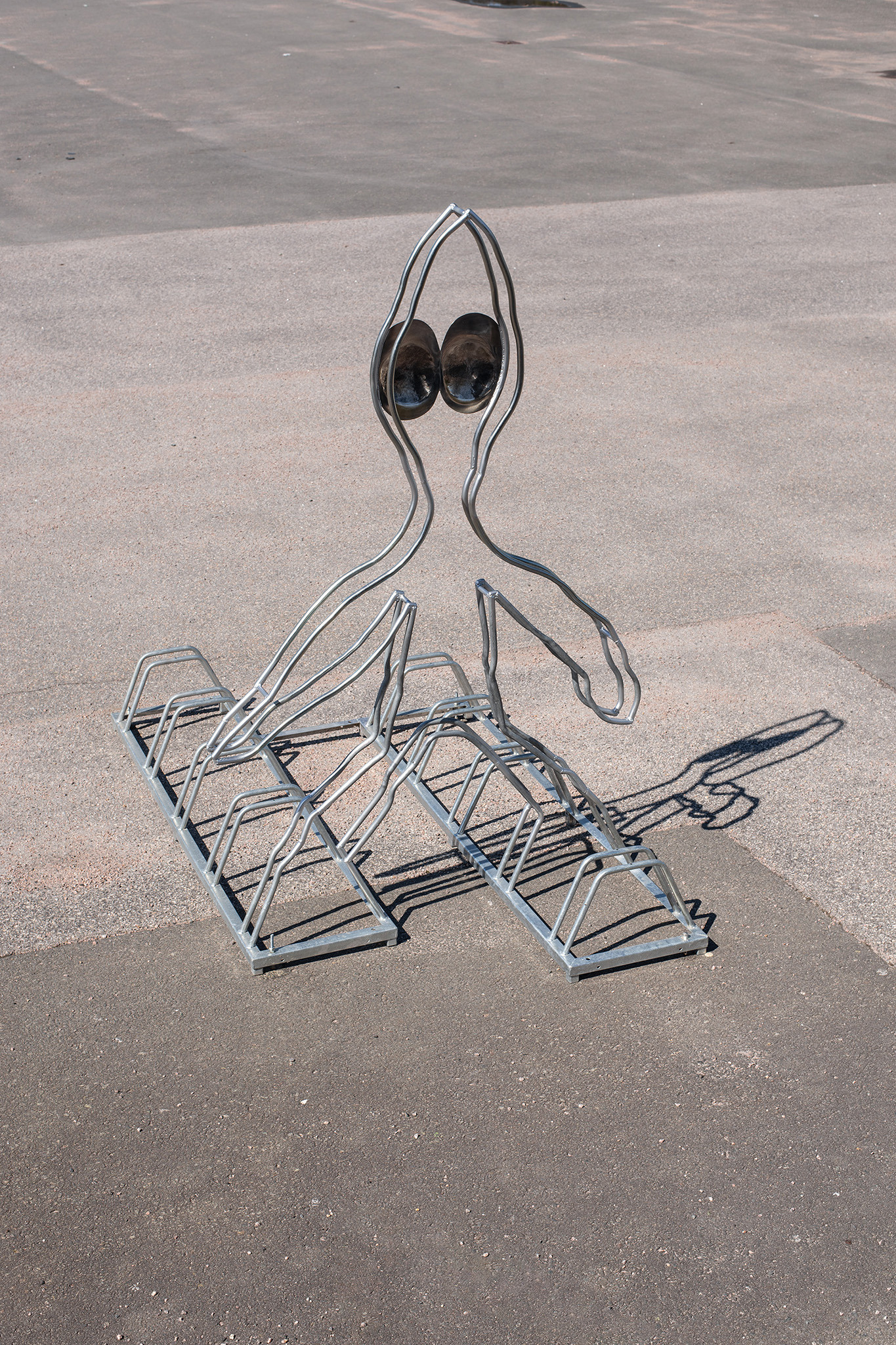  Matti Sumari, I Am Threshold, 2024, bicycle racks, stainless steel from an illegal catering operation