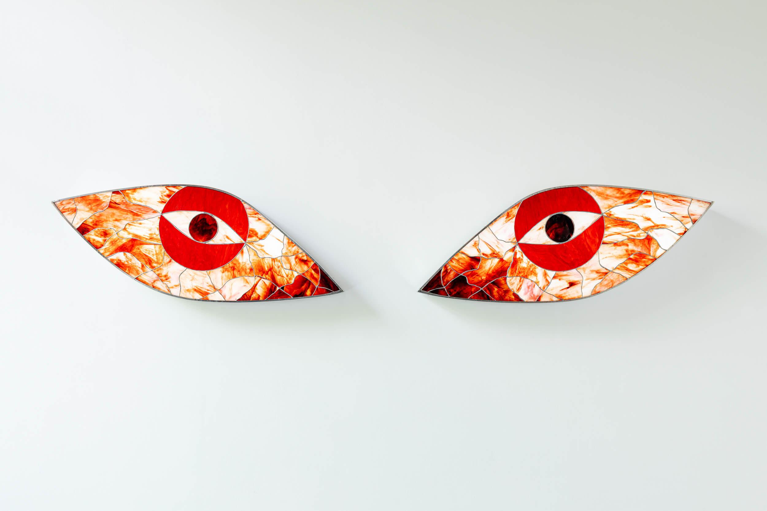 Evil Eyes / stained-glass, 2024