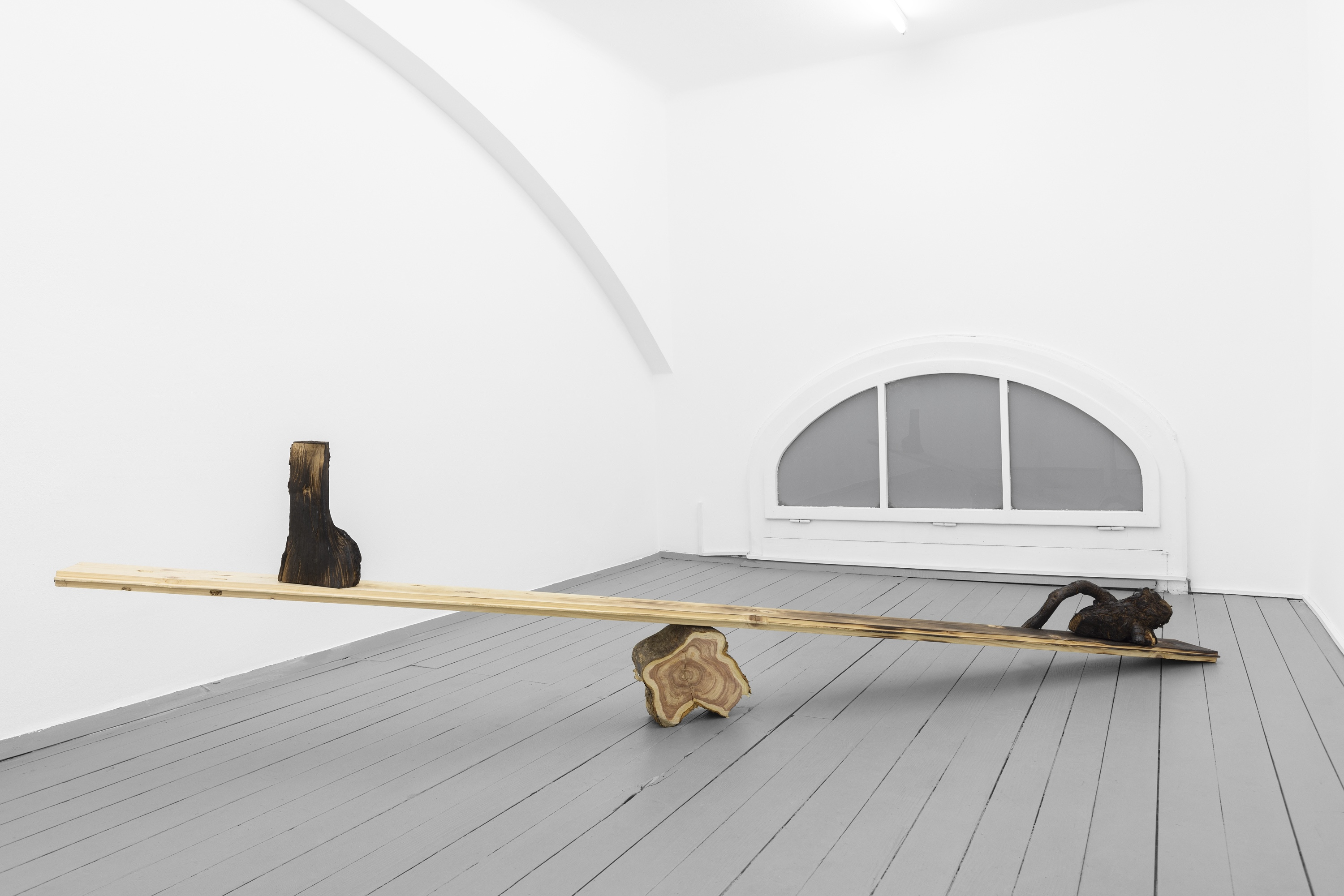 Kinga Kiełczyńska, Tipping Point, 2024, wood, dimensions variable