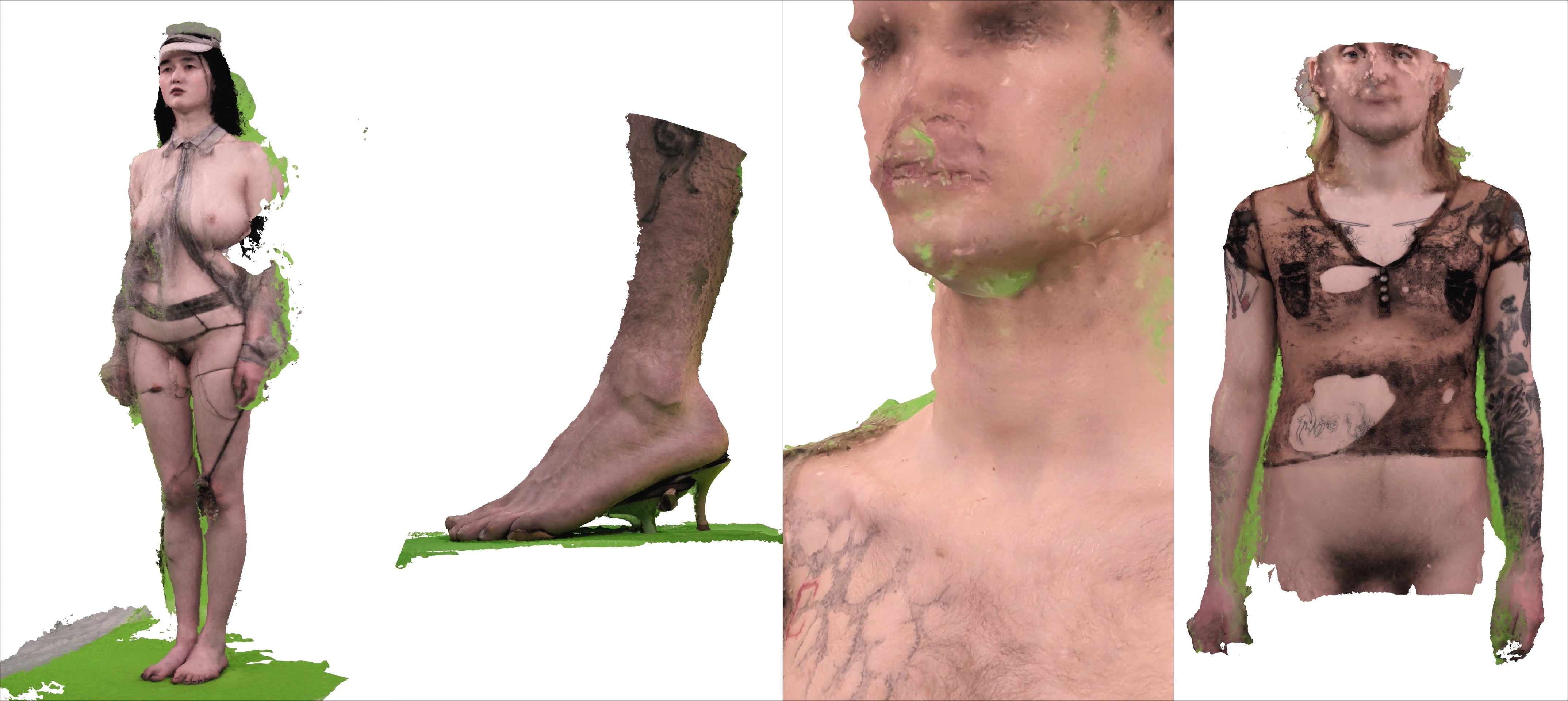 Marek Wodzisławski, post-fashion - collection of third-hand garments: for-channel video installation, 2024