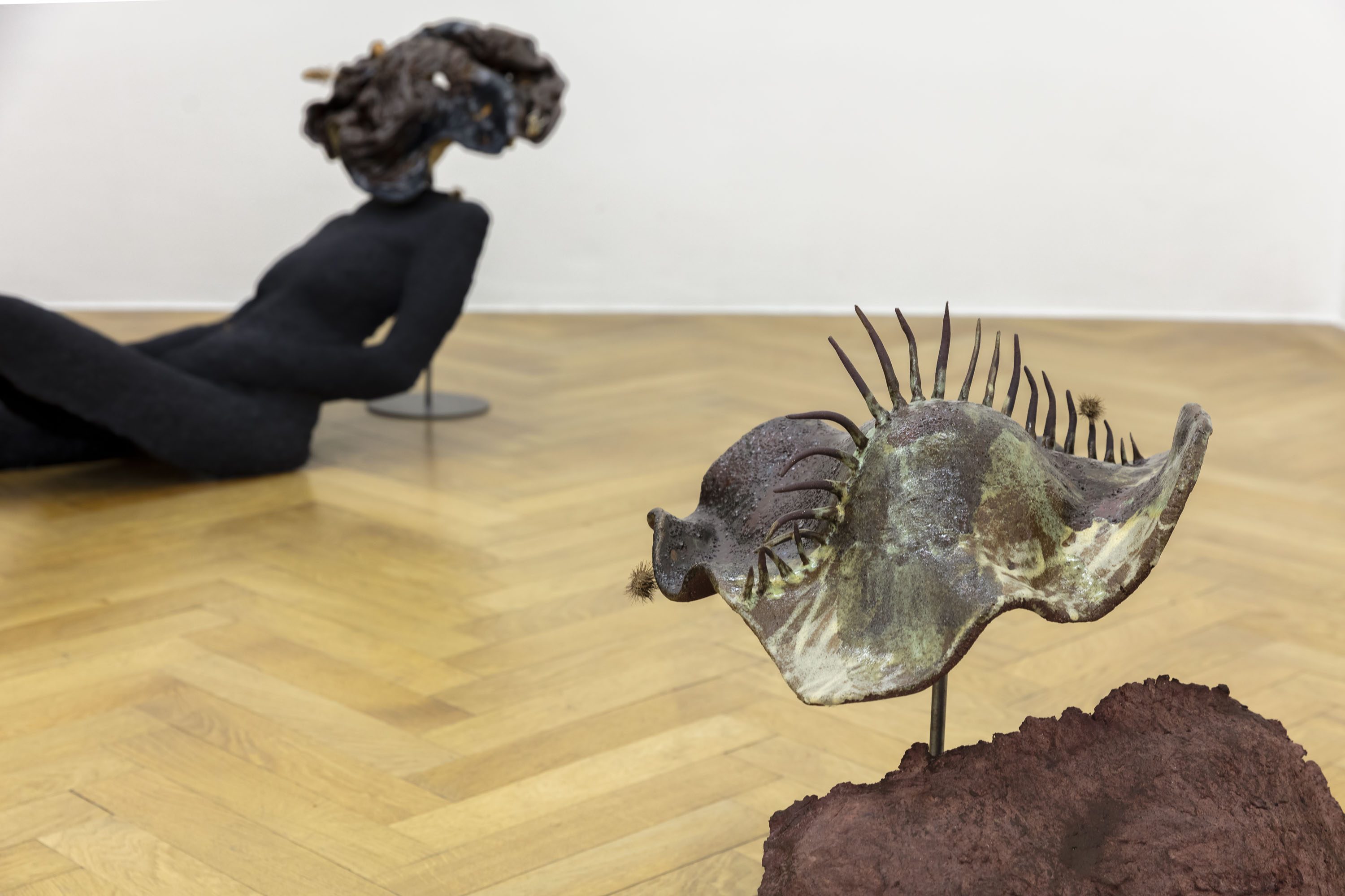 Anousha Payne, A faint glow, a stone and a shark’s tooth, 2024, exhibition view at Sperling, Munich