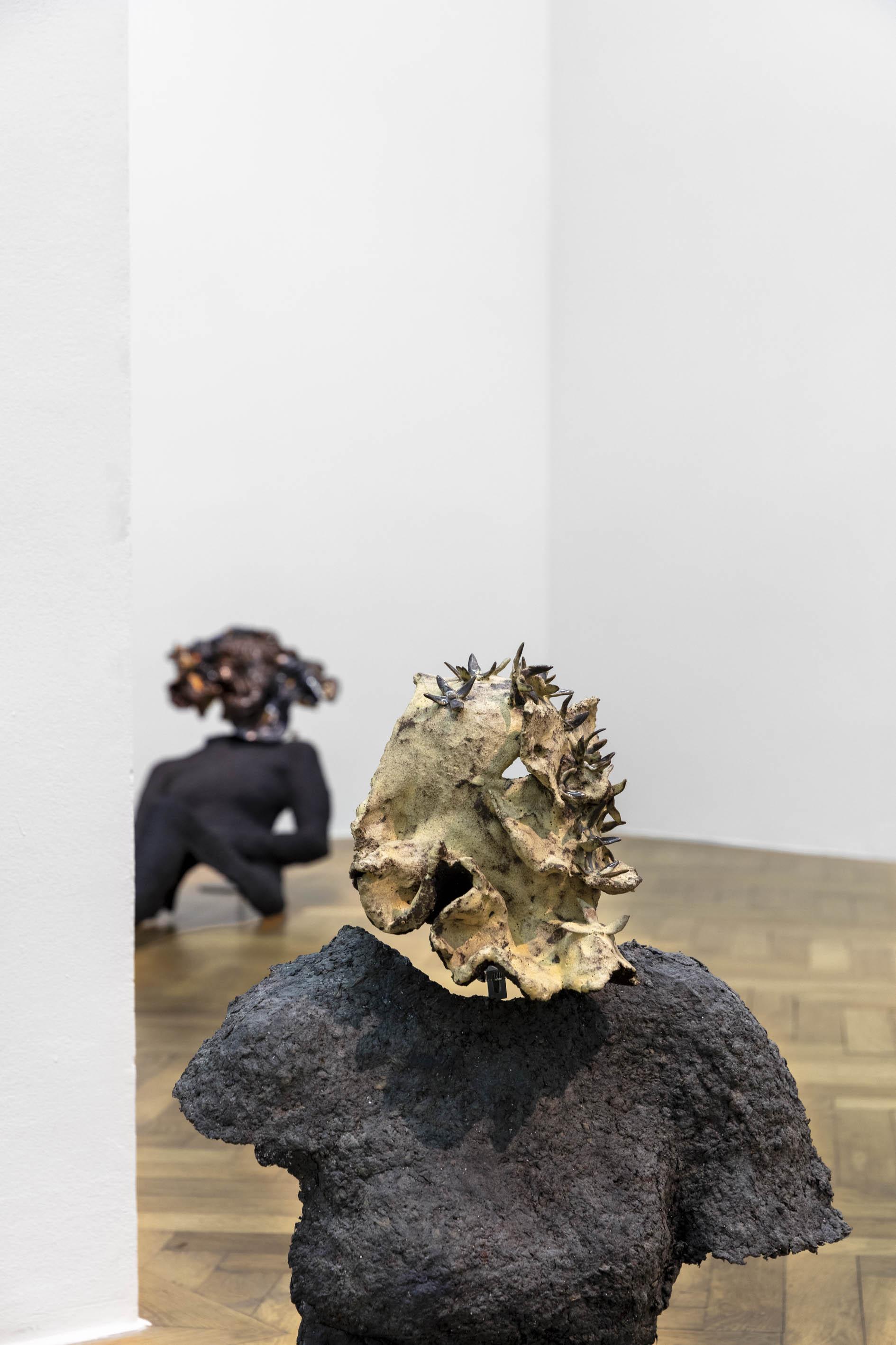 Anousha Payne, A faint glow, a stone and a shark’s tooth, 2024, exhibition view at Sperling, Munich