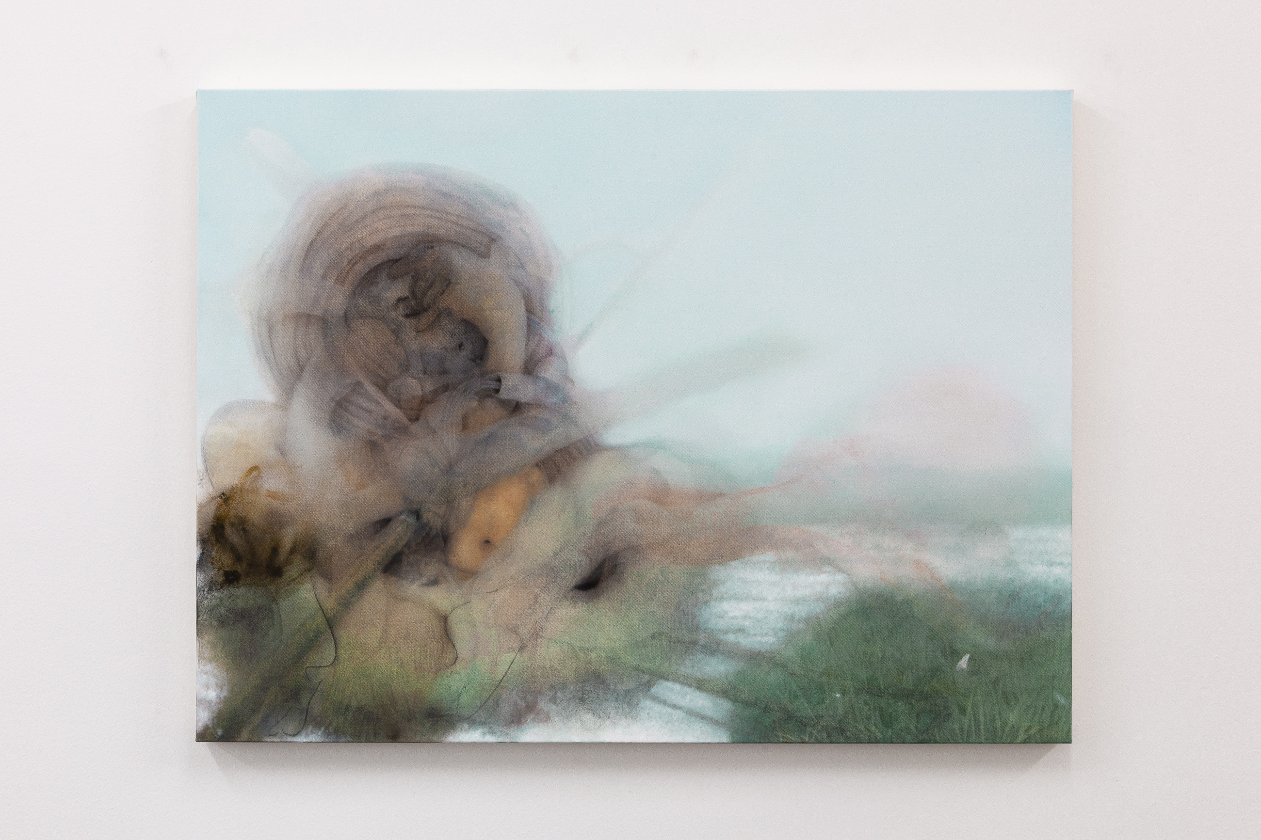 Ice baskets, 2024 Mixed media on canvas 75 x 100 cm