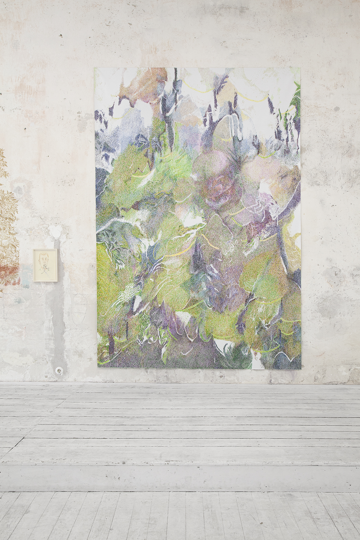 Linda Berger; Soul Mining; ink on canvas; 305 x 210 cm; 2024