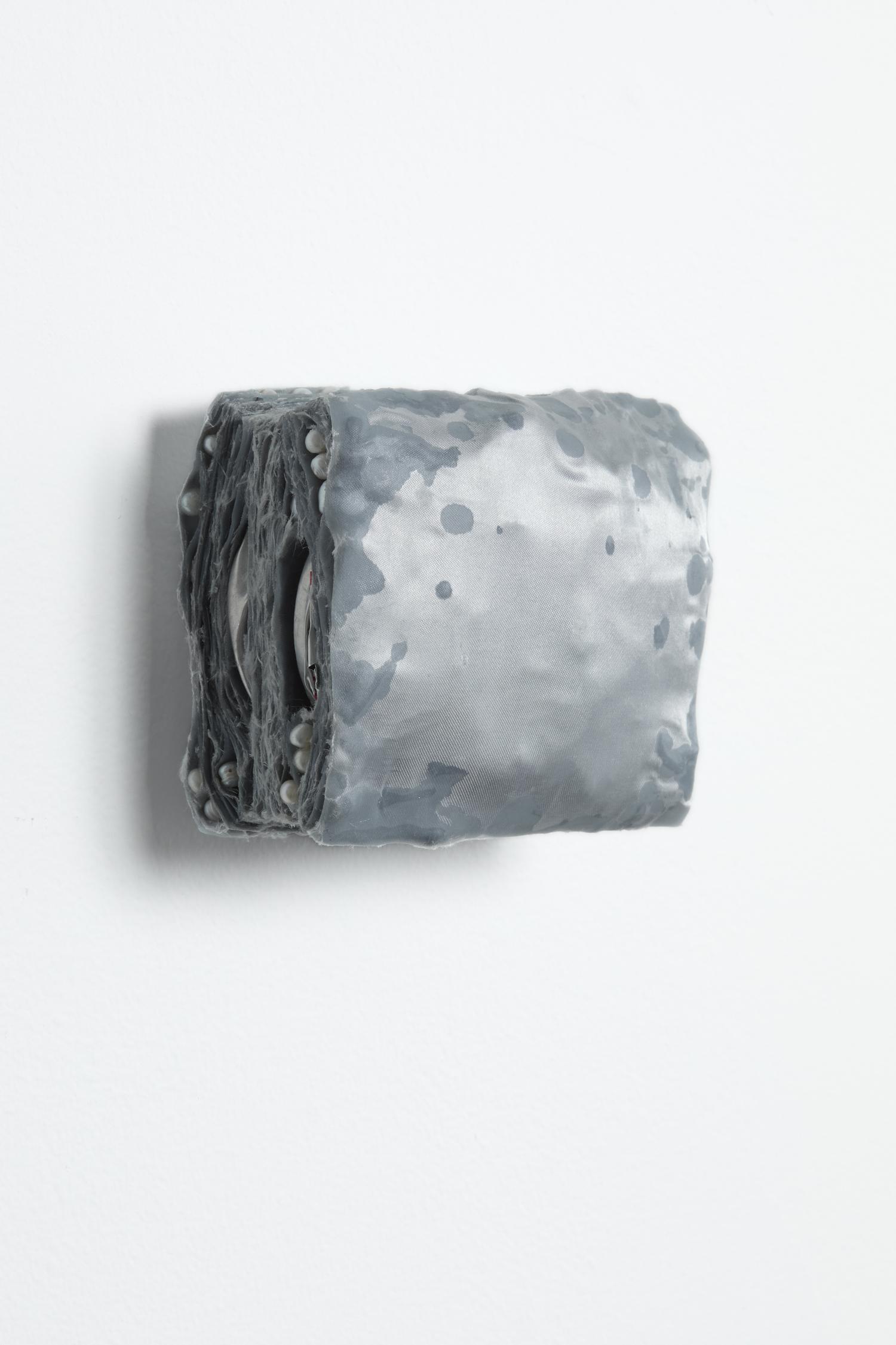 Sandra Ono, Untitled (2414), 2024 Satin, Diet Coke cans, freshwater pearls 4 x 5 x 3.5 inches