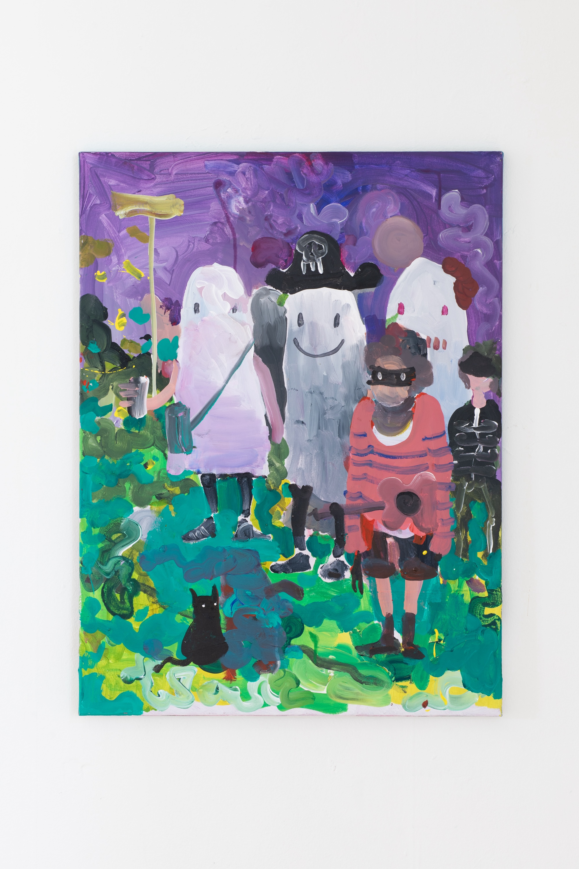Simon Fensholm, âTrick or Treatâ, 2024, 80x60 cm, acrylic and varnish, photo: Mads Holm