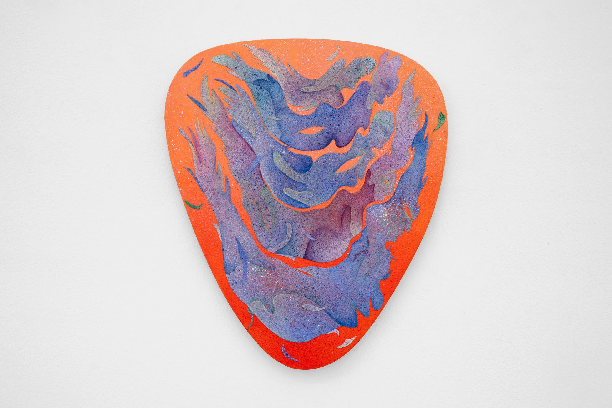 Bea Bonafini, Soulskin, 2024. Acrylic on cork and canvas mounted on wood, 47.5x40.5x2cm. Courtesy of the artist and Renata Fabbri, Milano. Ph.: Mattia Mognetti.