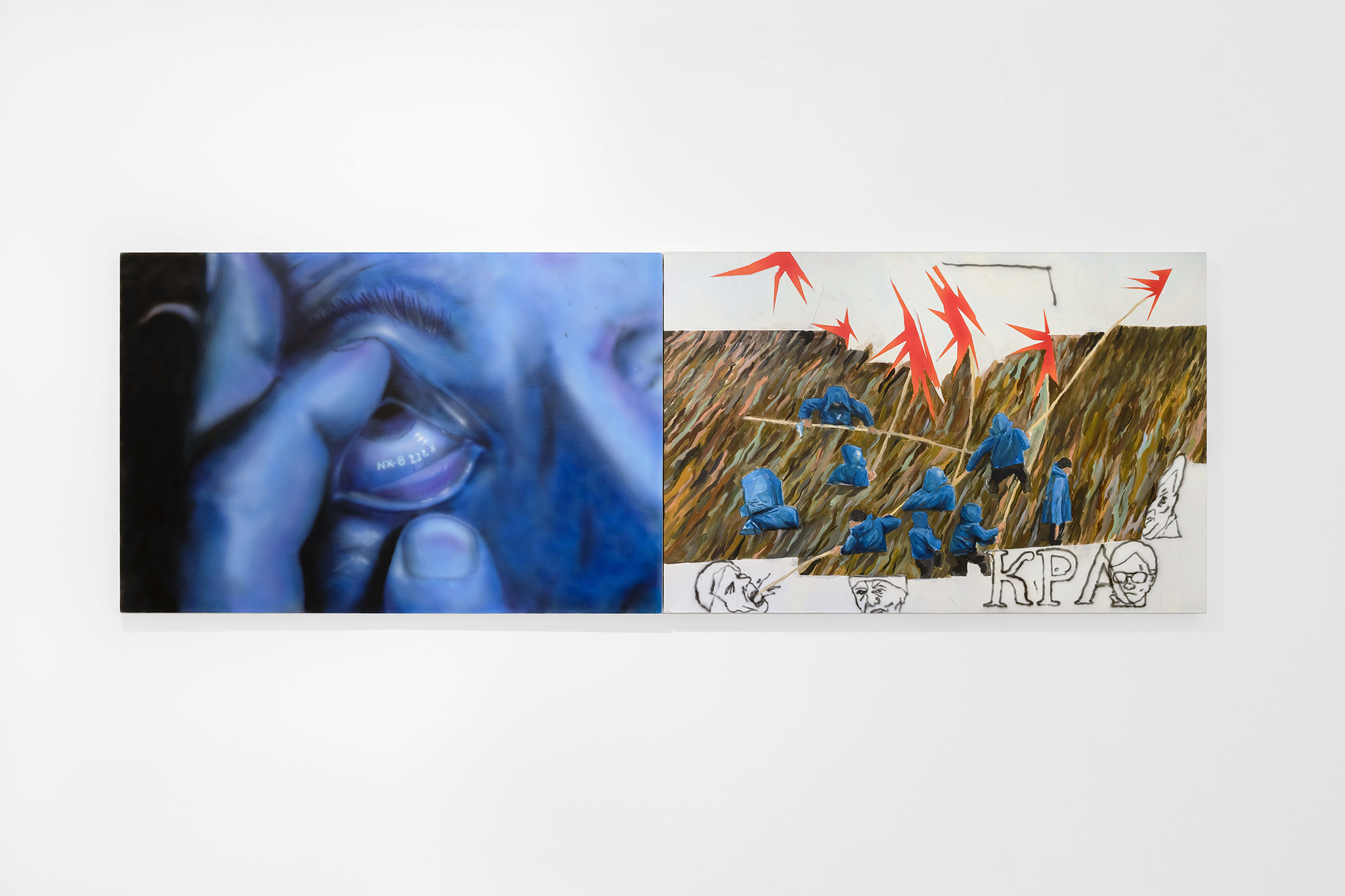 Installation view hall 1: Mikhail Dobrovolsky – Underlook, “H.L.A.M.” gallery, Voronezh, 2024