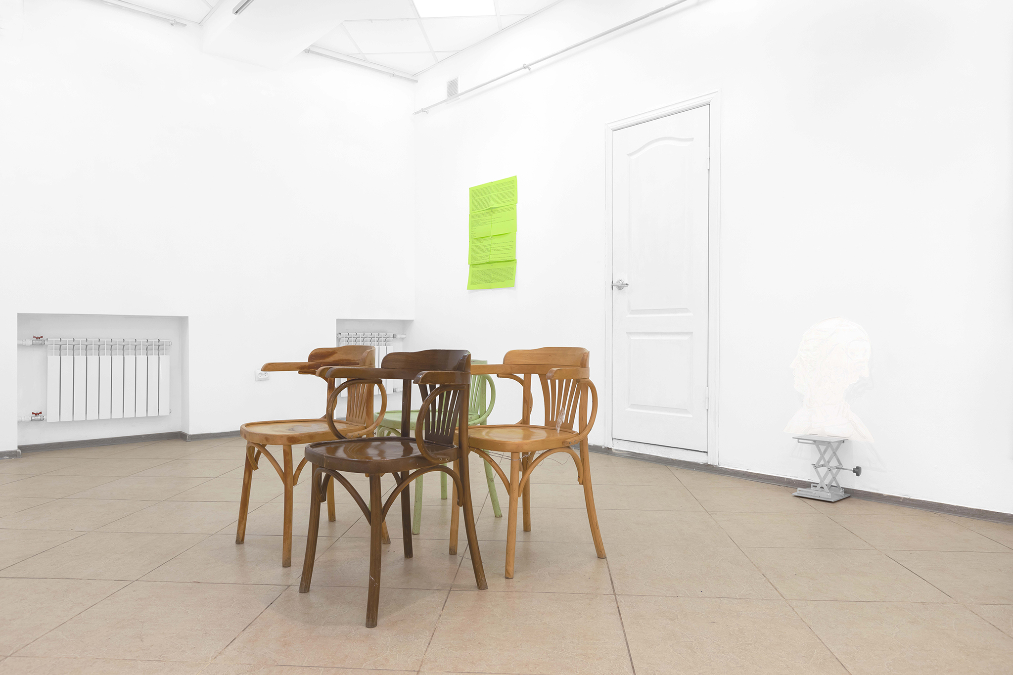 Installation view hall 2: Mikhail Dobrovolsky – Underlook, “H.L.A.M.” gallery, Voronezh, 2024