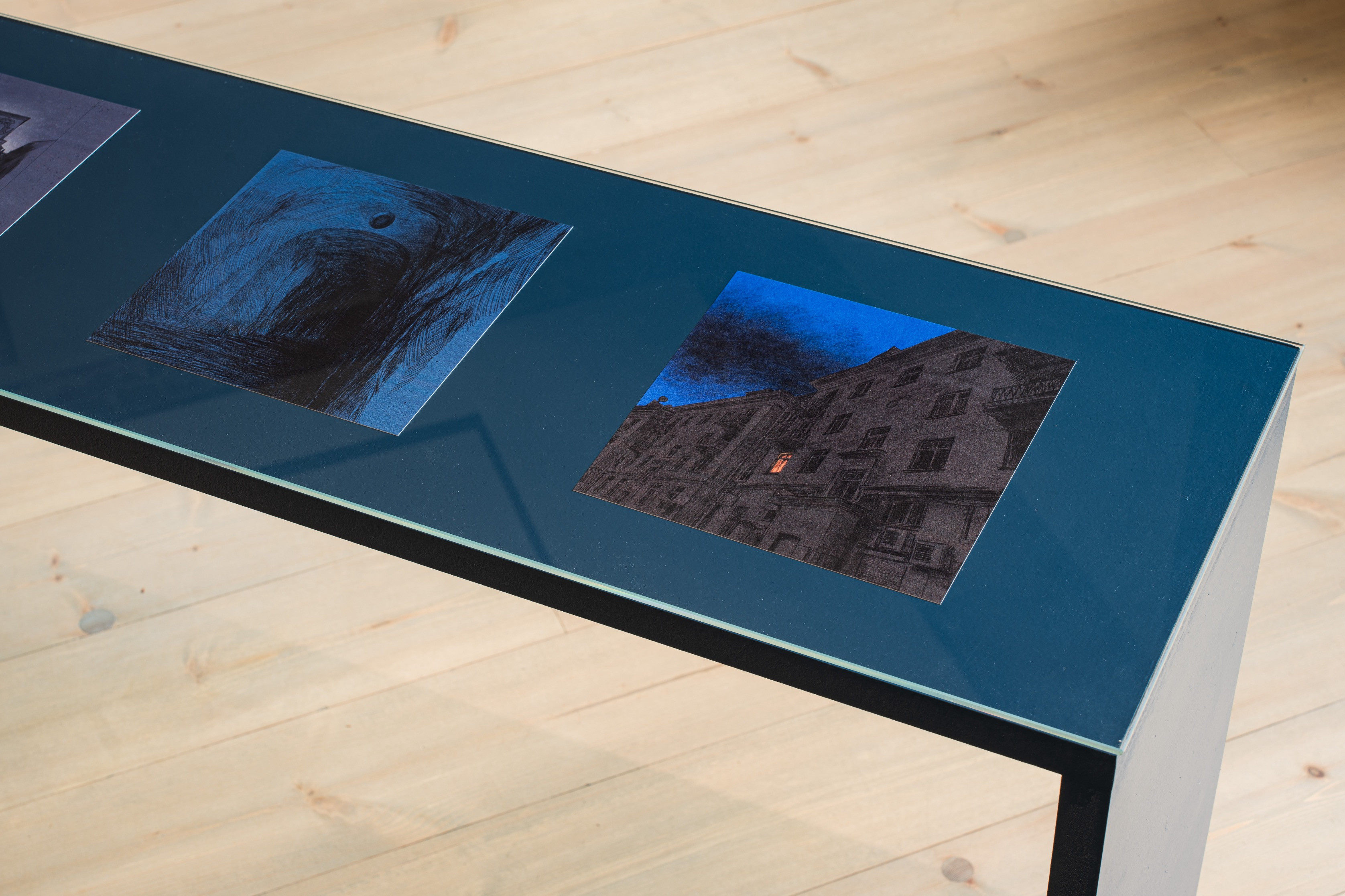  Mindaugas Lukošaitis. From the series Vilnius in Graphite Dust, 2022. Digital prints, 21 × 21 cm. Photographer: Andrej Vasilenko