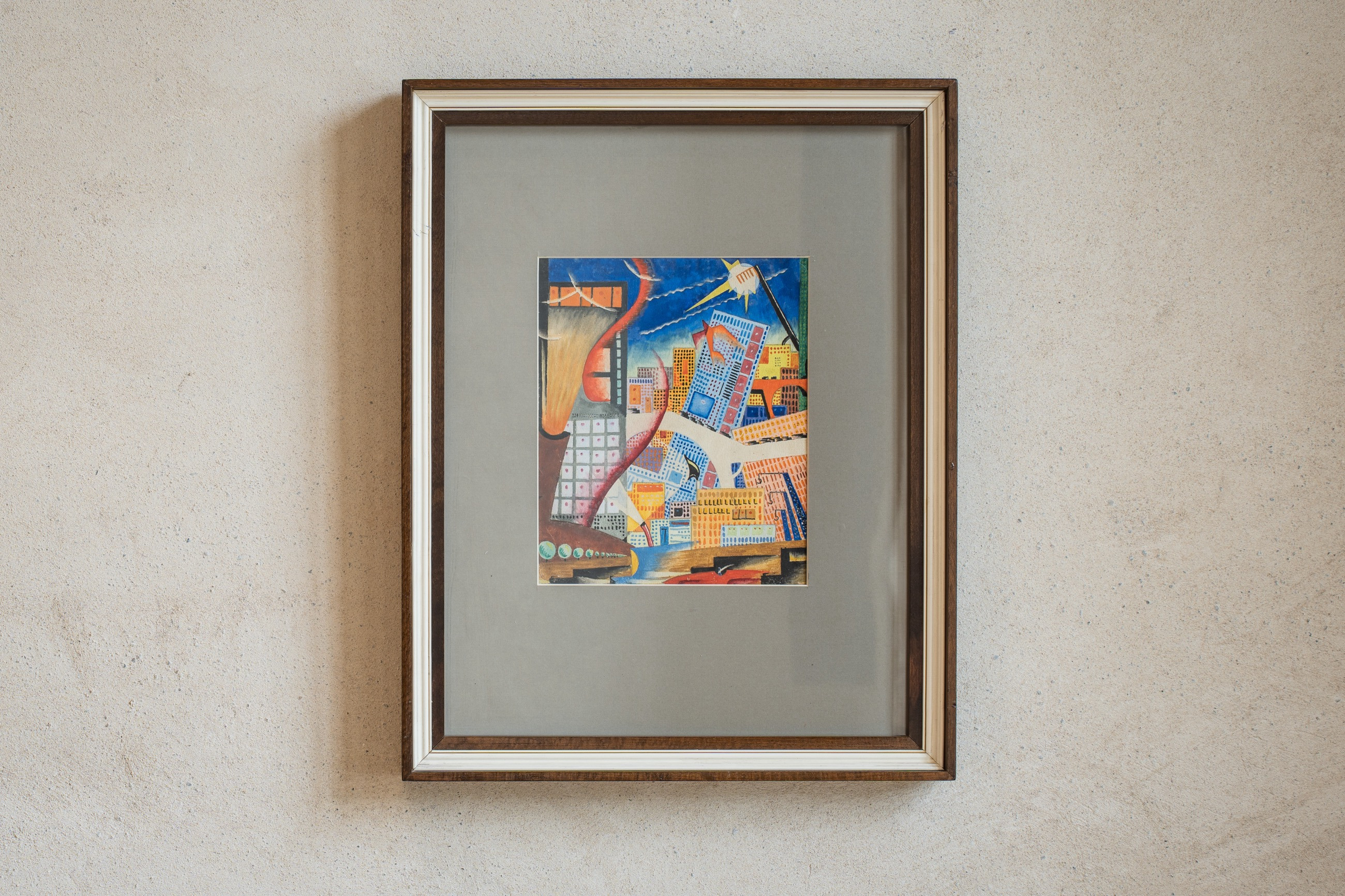 Vladas Drėma. Fire in Vilnius in 2222, 1928. Watercolours on paper, 27 × 22.8 cm. Photographer: Andrej Vasilenko