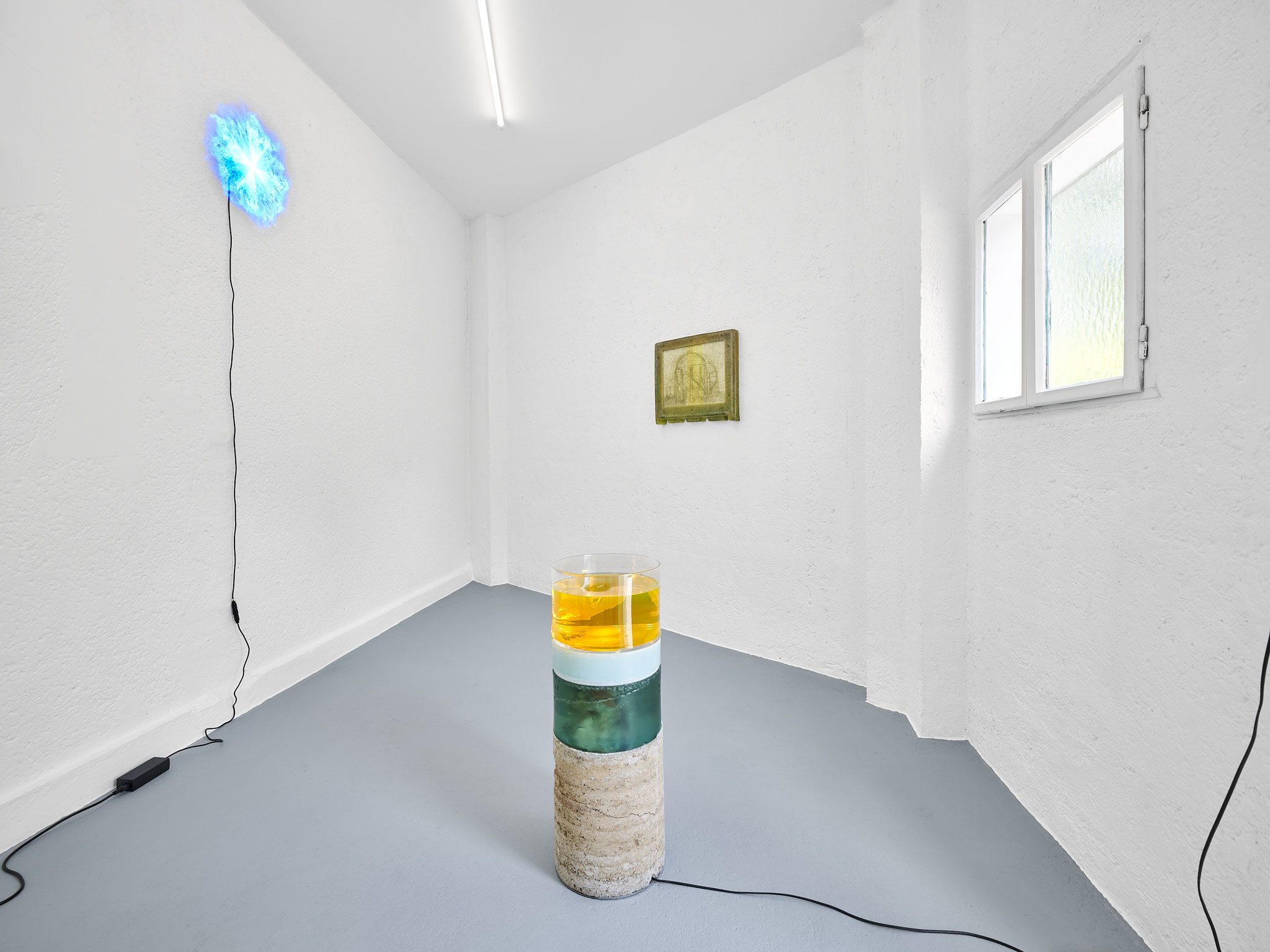 Installation view, SOFT LIQUIDS, HARD SHELLS, Kunstraum Konrad, 2024 Photo: Tobias Ehrhardt