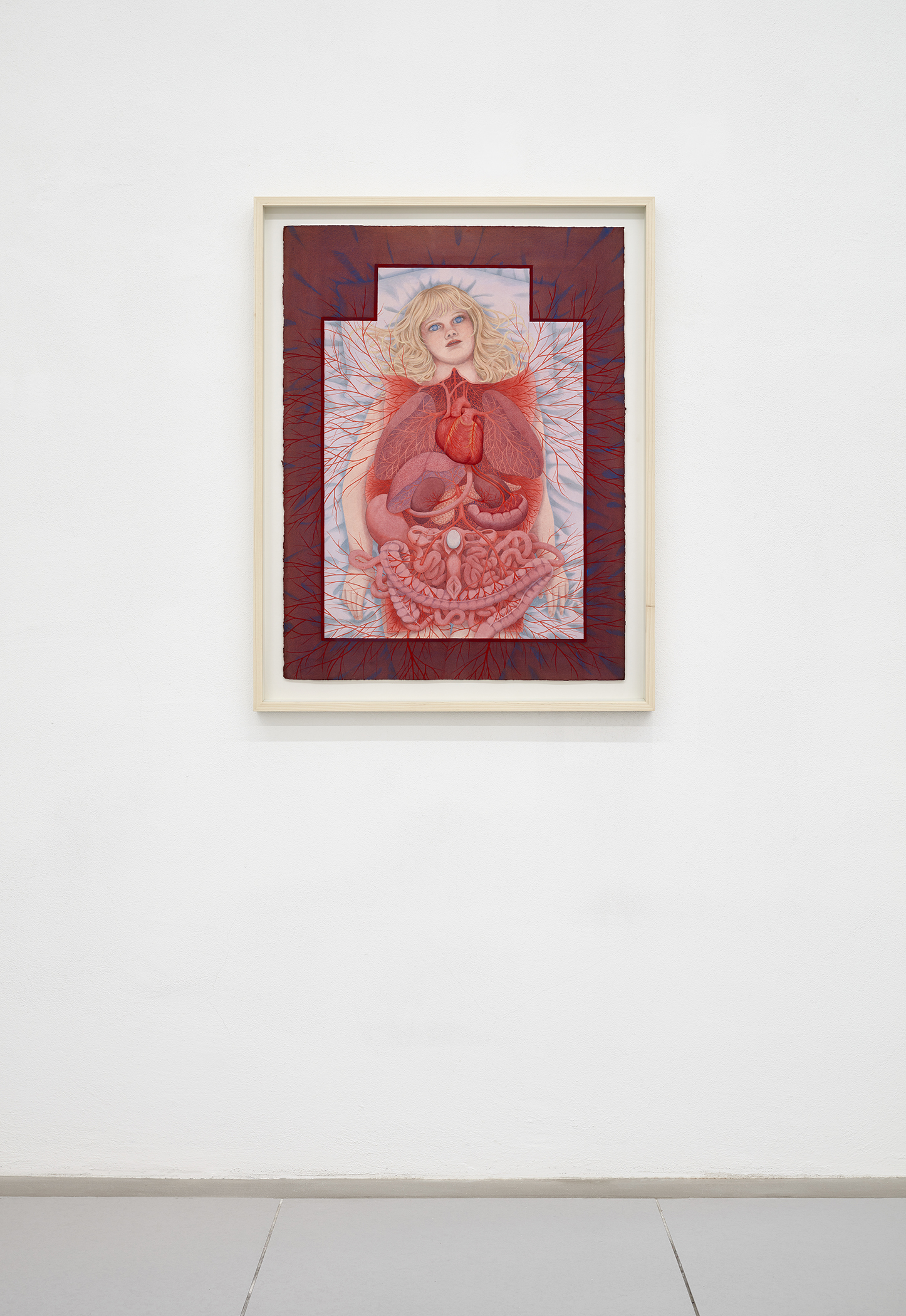 Oda Iselin Sønderland, "Venus", 2024 (Watercolour, flashe and gouache on paper, frame, 86,7 x 65,7 cm).