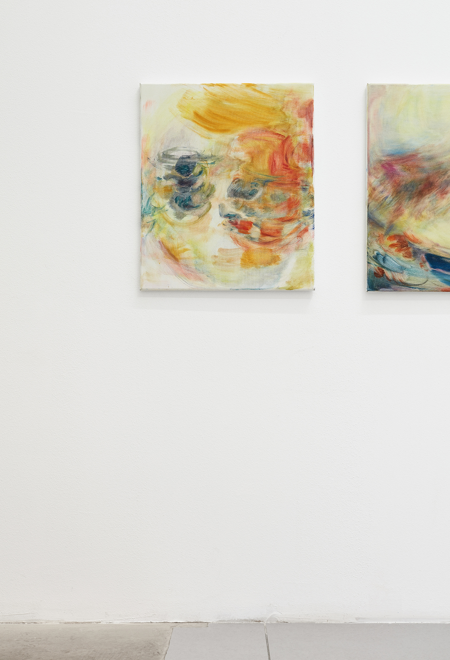 Naeun Kang, "In May Sun", 2024 (Oil on primed cotton, 55 x 46 cm).