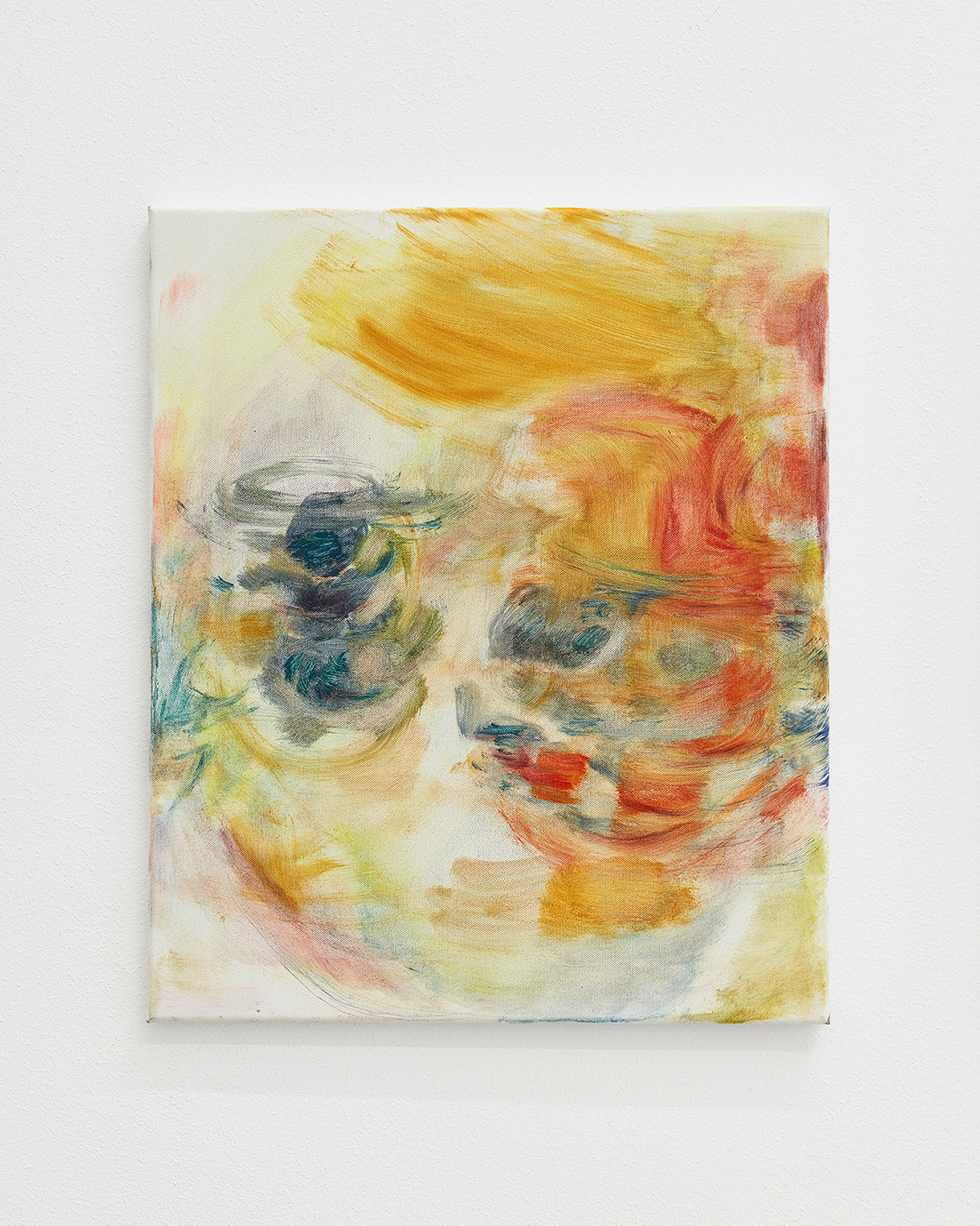 Naeun Kang, "In May Sun", 2024 (Oil on primed cotton, 55 x 46 cm).