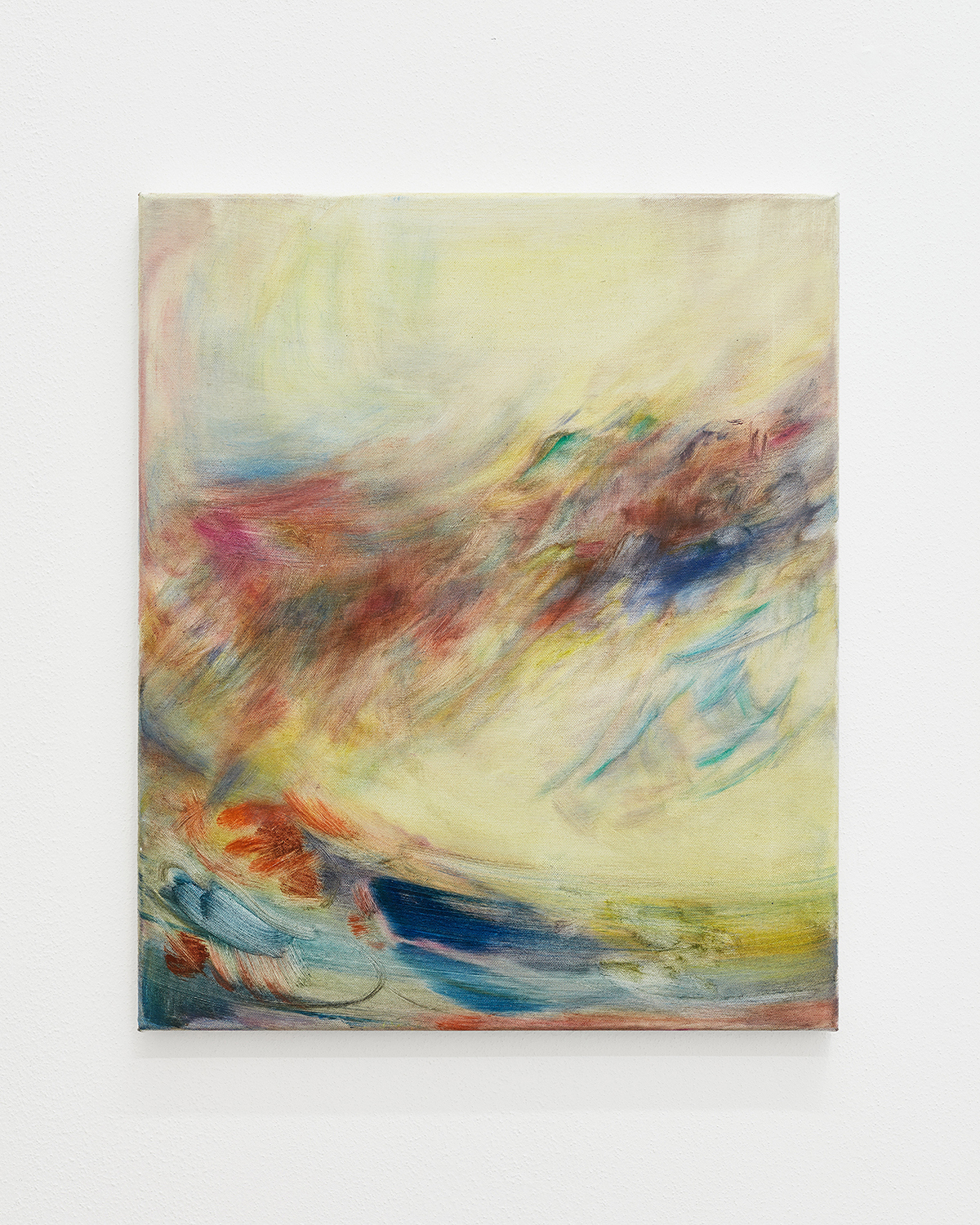 Naeun Kang, "In Moonlight", 2024 (Oil on primed cotton, 55 x 46 cm).